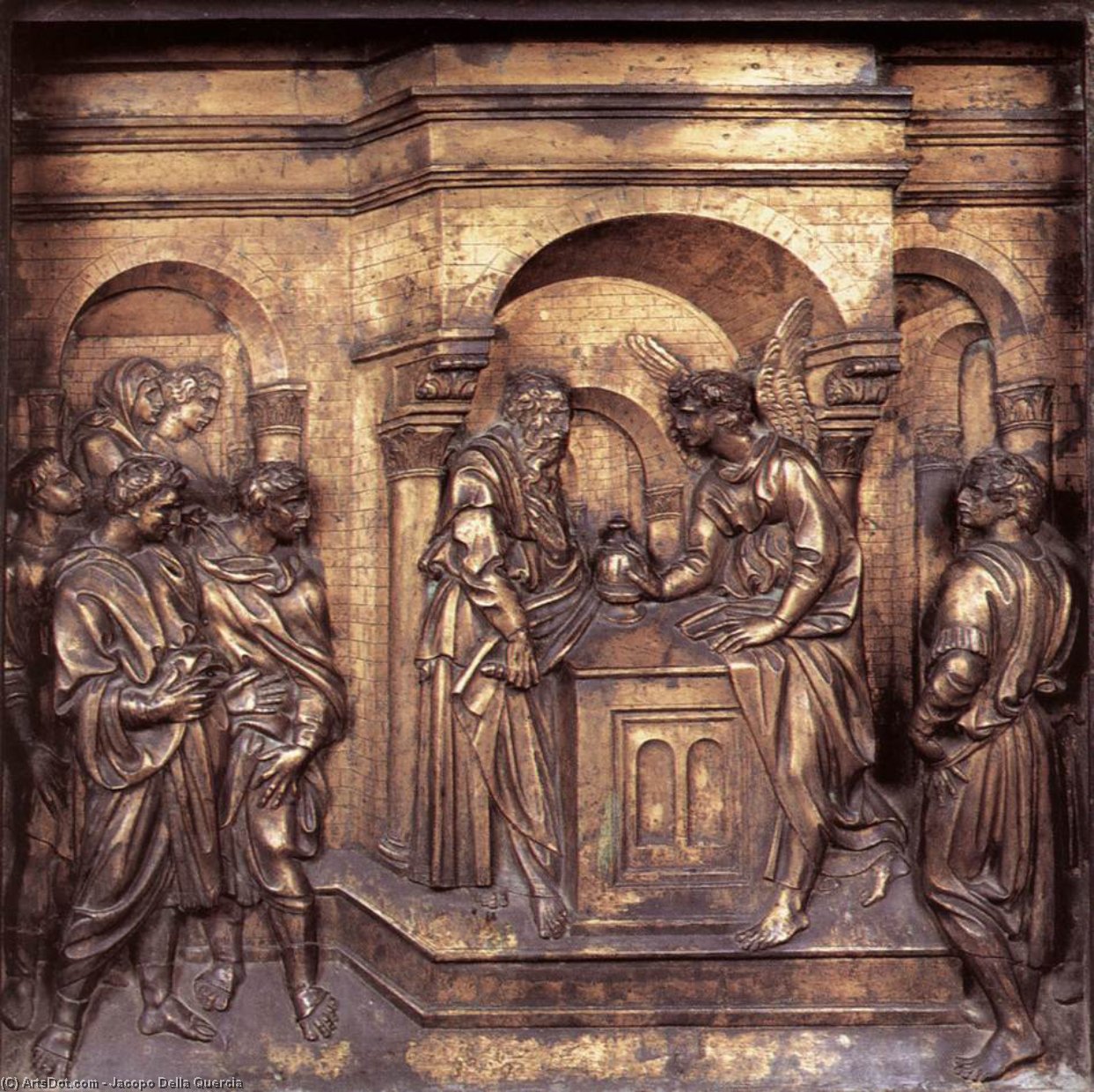 Order Oil Painting Replica Zacharias in the Temple, 1428 by Jacopo Della Quercia (1374-1438, Italy) | ArtsDot.com