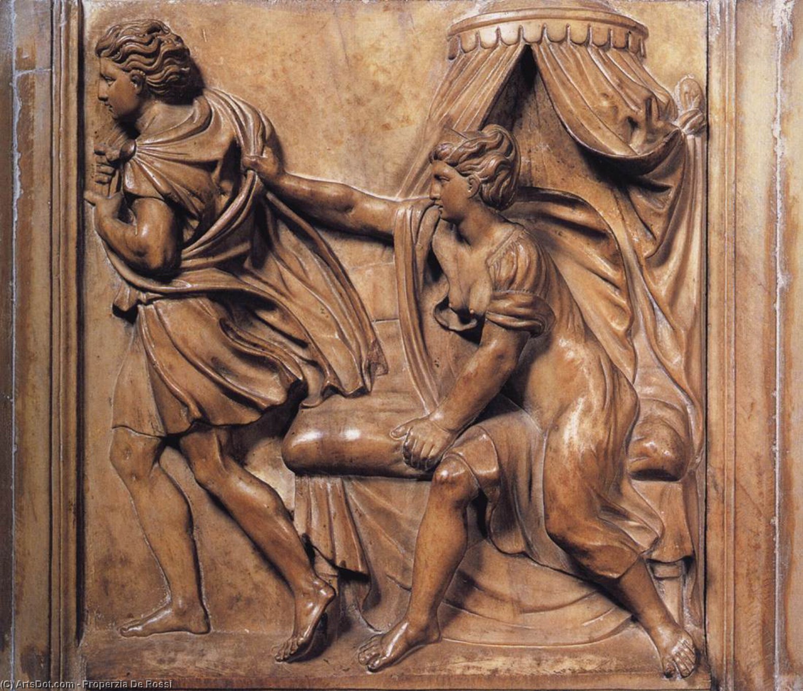 Order Art Reproductions Joseph and Potiphar`s Wife, 1520 by Properzia De Rossi (1490-1530, Italy) | ArtsDot.com