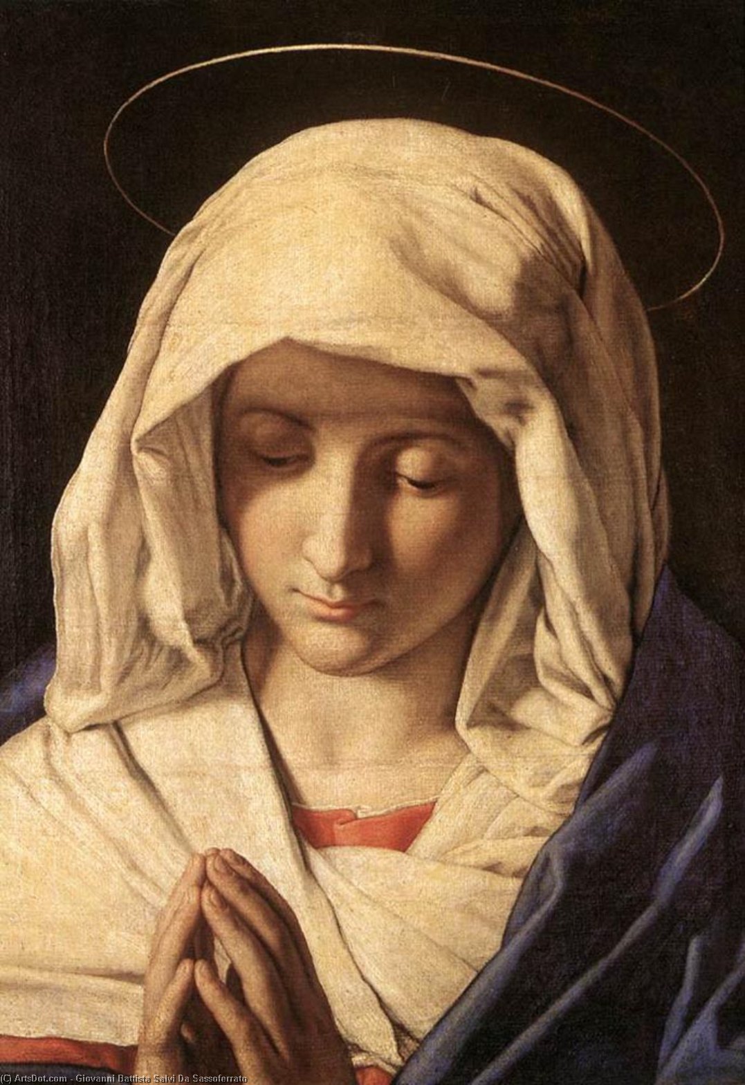 Order Oil Painting Replica Madonna in Prayer, 1640 by Giovanni Battista Salvi Da Sassoferrato (1609-1685, Italy) | ArtsDot.com