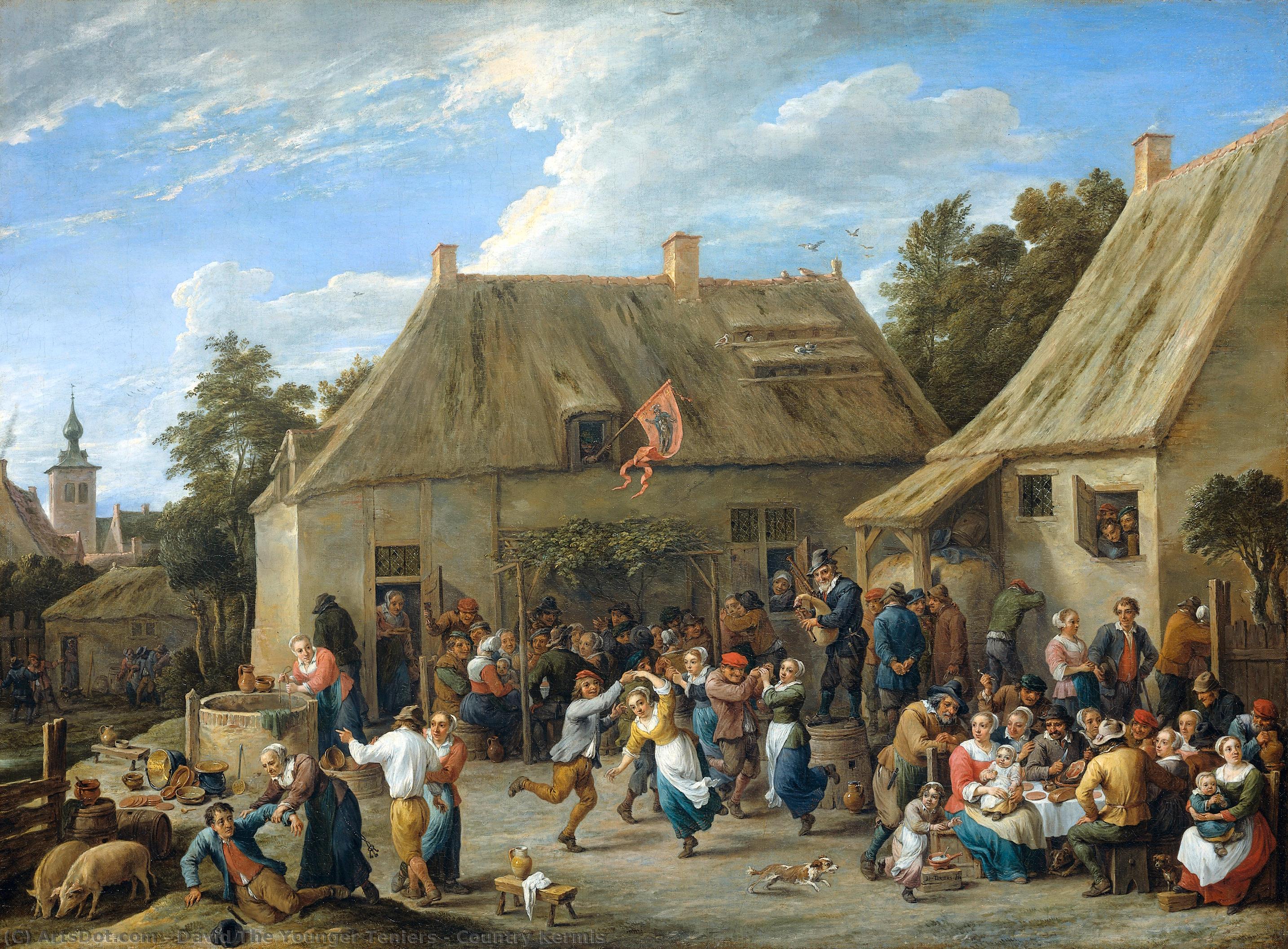 Comprar Reproducciones De Arte Del Museo Country Kermis, 1650 de David The Younger Teniers (1610-1690, Belgium) | ArtsDot.com