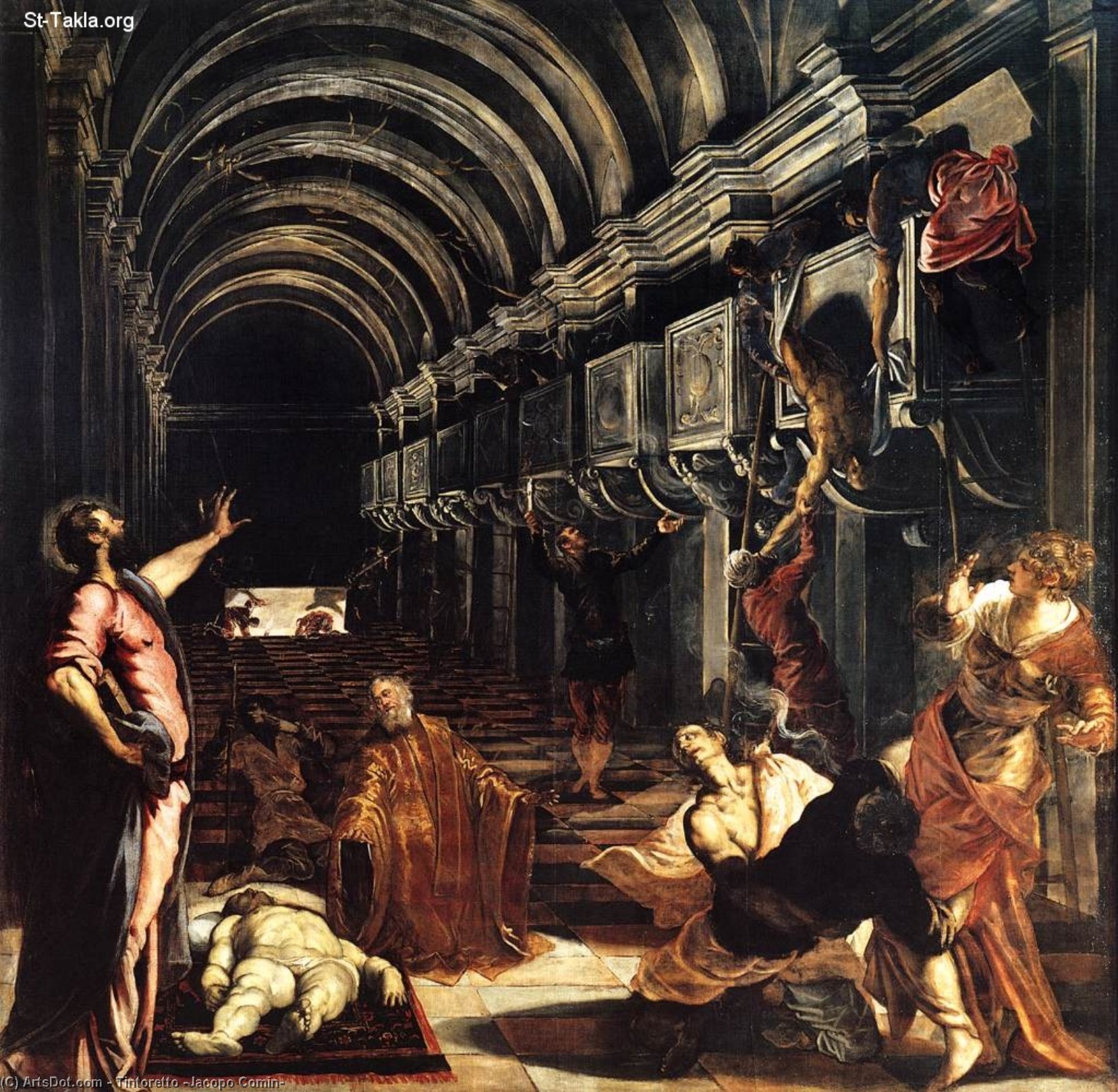 Bestellen Kunstreproduktionen St. Mark Arbeiten Viele Wunder, 1562 von Tintoretto (Jacopo Comin) (1518-1594, Italy) | ArtsDot.com