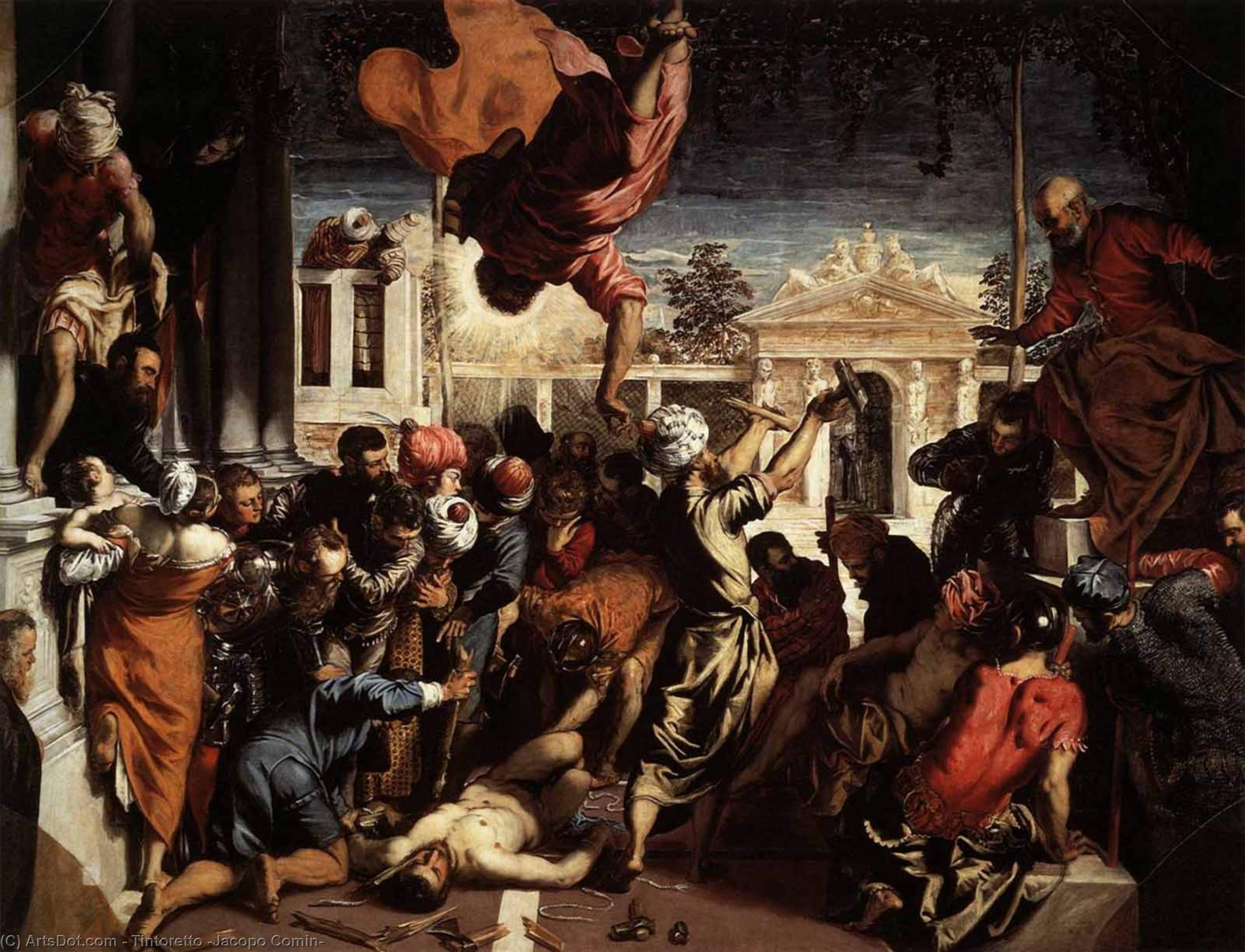 Ordinare Riproduzioni Di Quadri Il miracolo di San Marco che libera lo schiavo, 1548 di Tintoretto (Jacopo Comin) (1518-1594, Italy) | ArtsDot.com