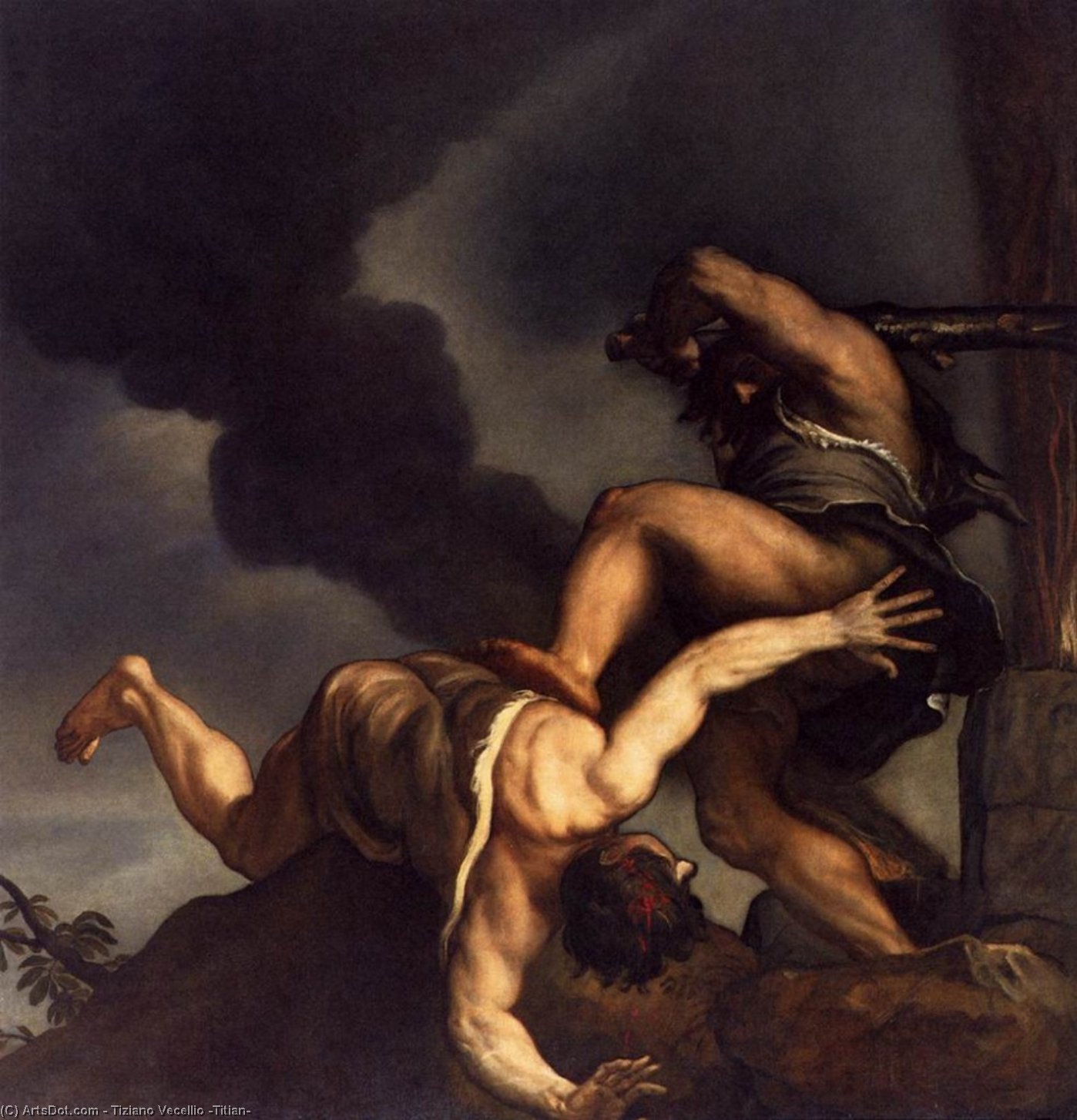 Order Oil Painting Replica Cain and Abel, 1542 by Tiziano Vecellio (Titian) (1490-1576, Italy) | ArtsDot.com