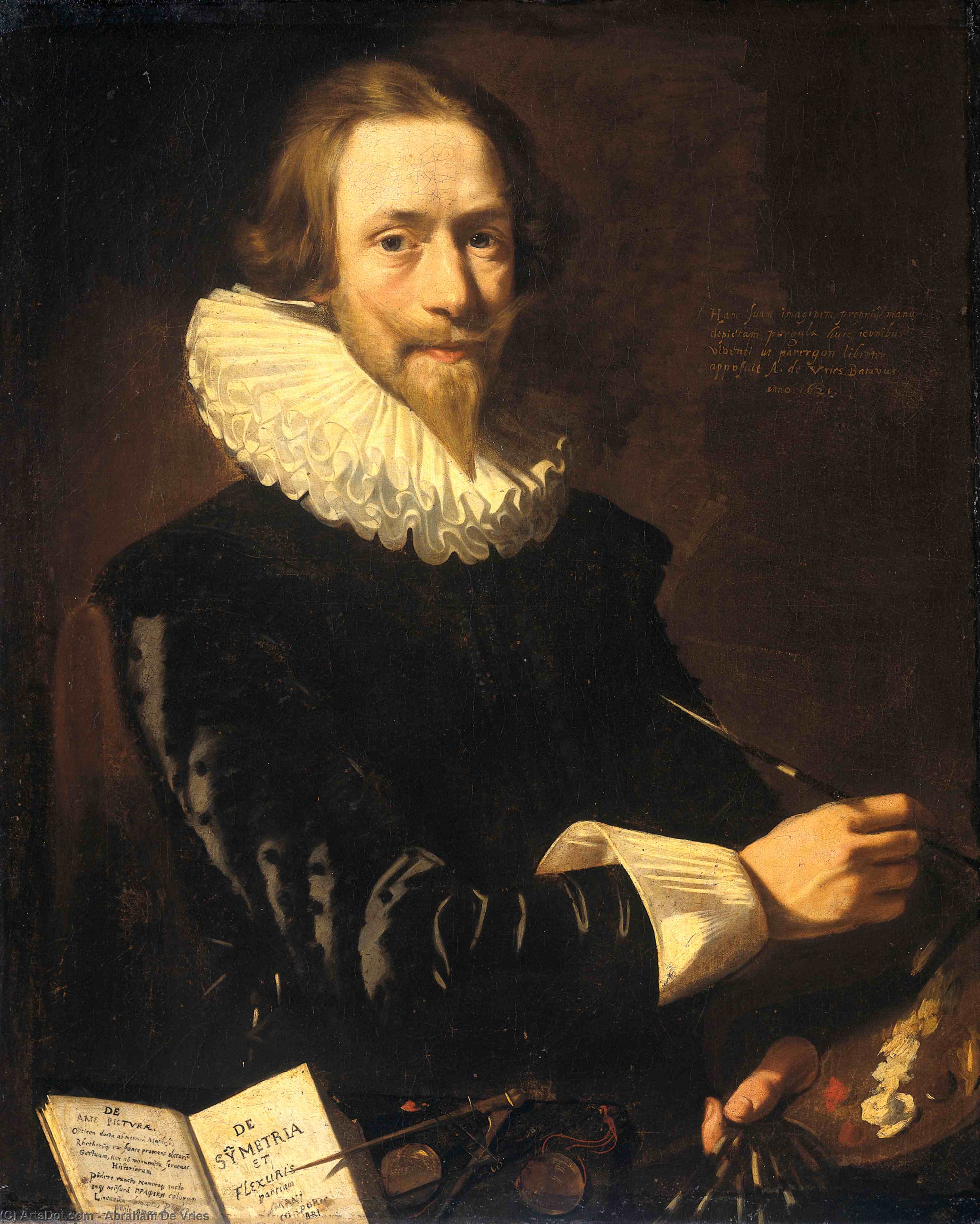 Order Oil Painting Replica Self-Portrait, 1621 by Abraham De Vries (1590-1662, Netherlands) | ArtsDot.com