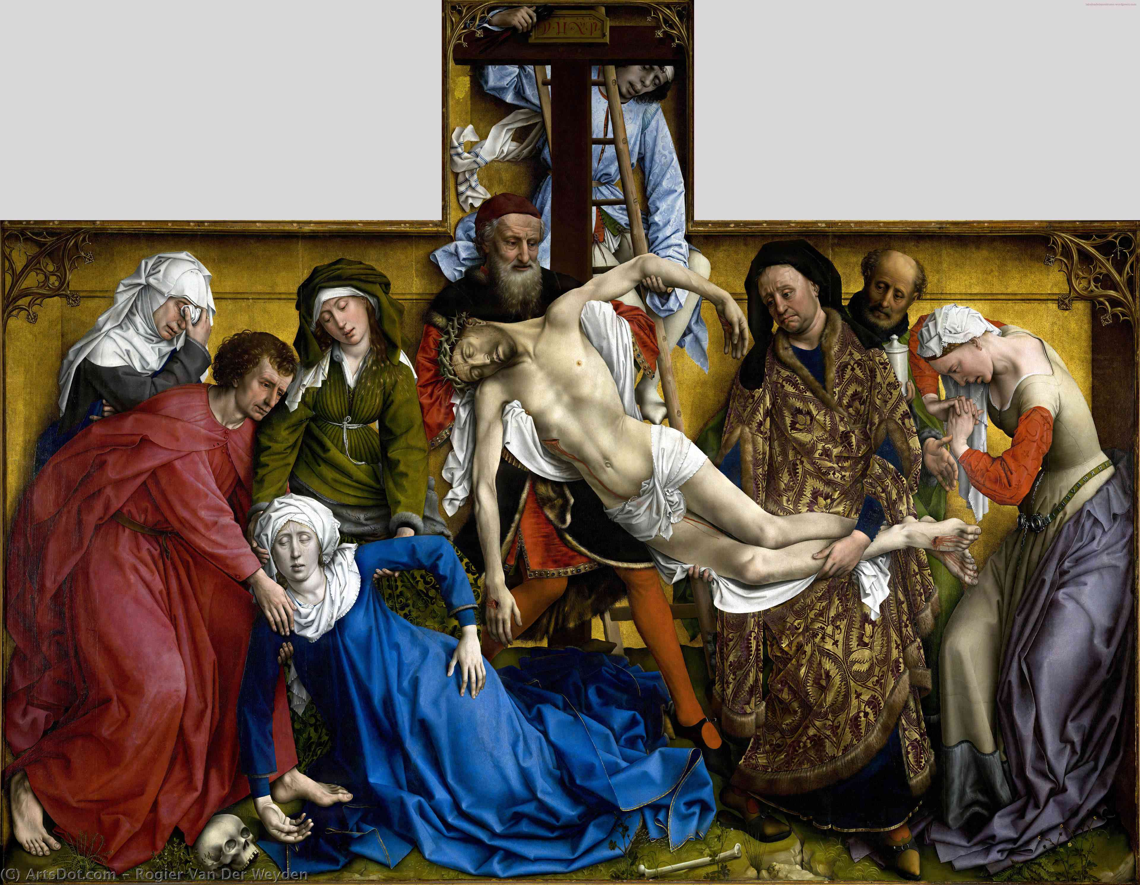 顺序 油畫 Deposition 。, 1435 通过 Rogier Van Der Weyden (1400-1464, Belgium) | ArtsDot.com