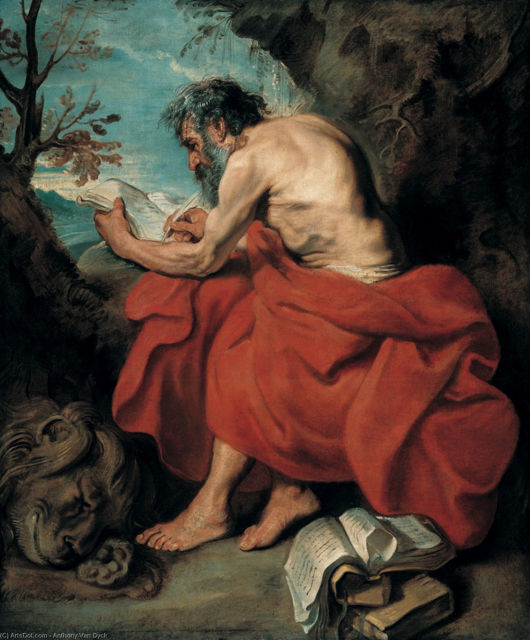 順序 「アート再現 セントジェローム, 1615 バイ Anthony Van Dyck (1599-1641, Belgium) | ArtsDot.com