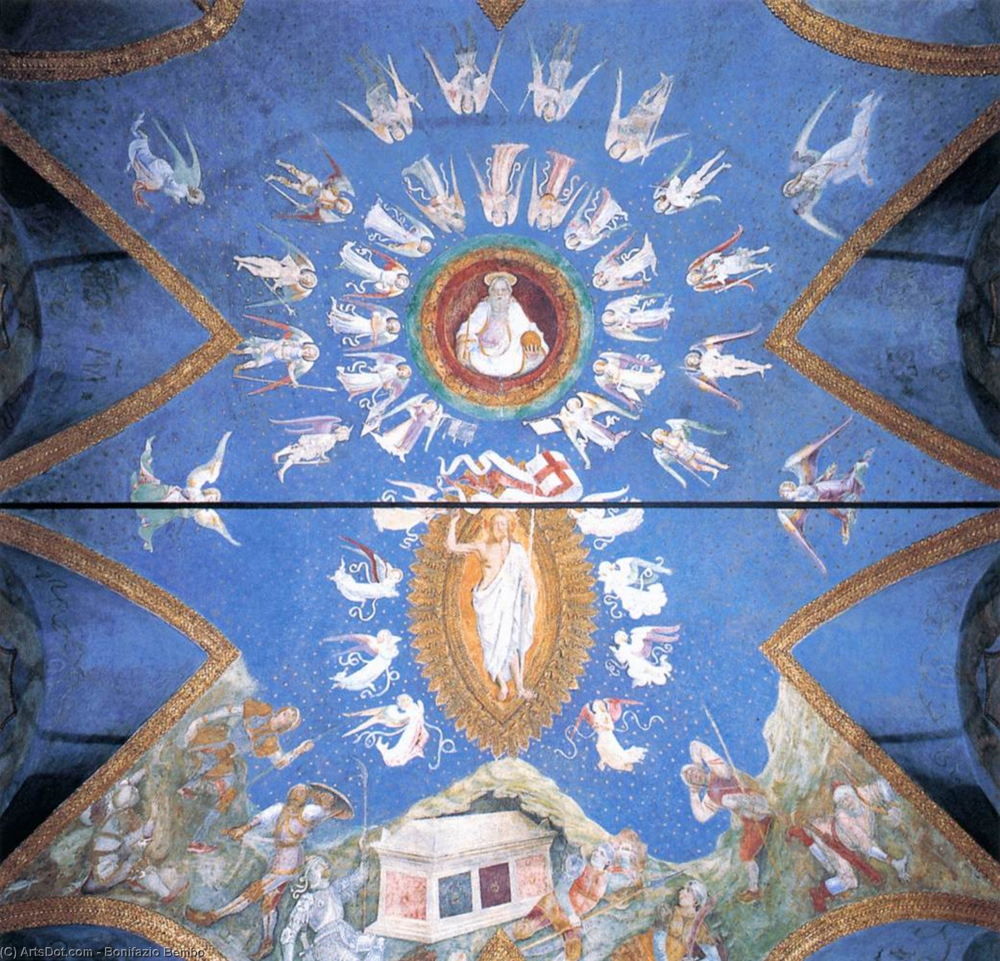 Buy Museum Art Reproductions Vaulting decoration by Bonifazio Bembo (1447-1477, Italy) | ArtsDot.com