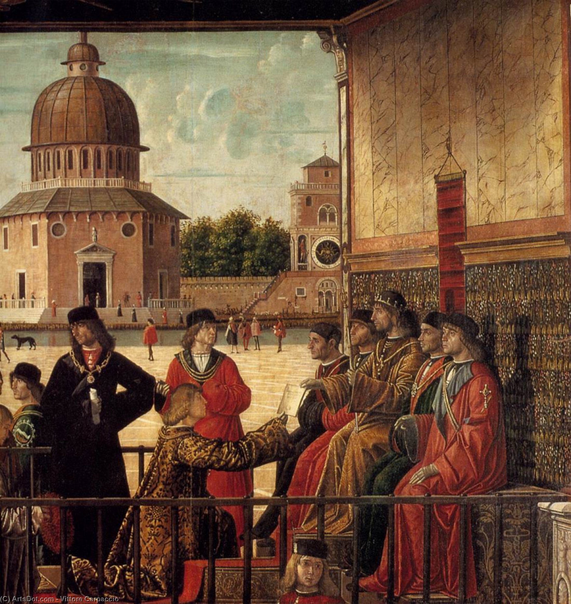 Erwerben Gemälde Reproduktionen Ankunft der englischen Botschafter (Detail) (13), 1495 von Vittore Carpaccio (1465-1526, Italy) | ArtsDot.com