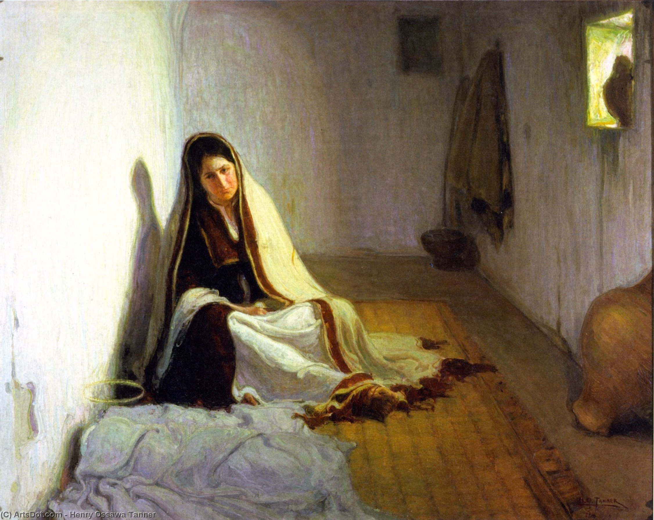 顺序 油畫 玛丽(也称为La Sainte-Marie), 1898 通过 Henry Ossawa Tanner (1859-1937, United States) | ArtsDot.com