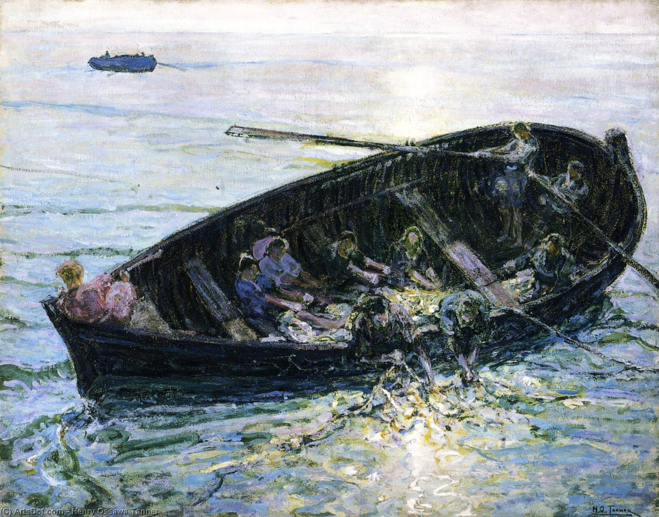 Order Paintings Reproductions Miraculous Haul of Fishes, 1913 by Henry Ossawa Tanner (1859-1937, United States) | ArtsDot.com