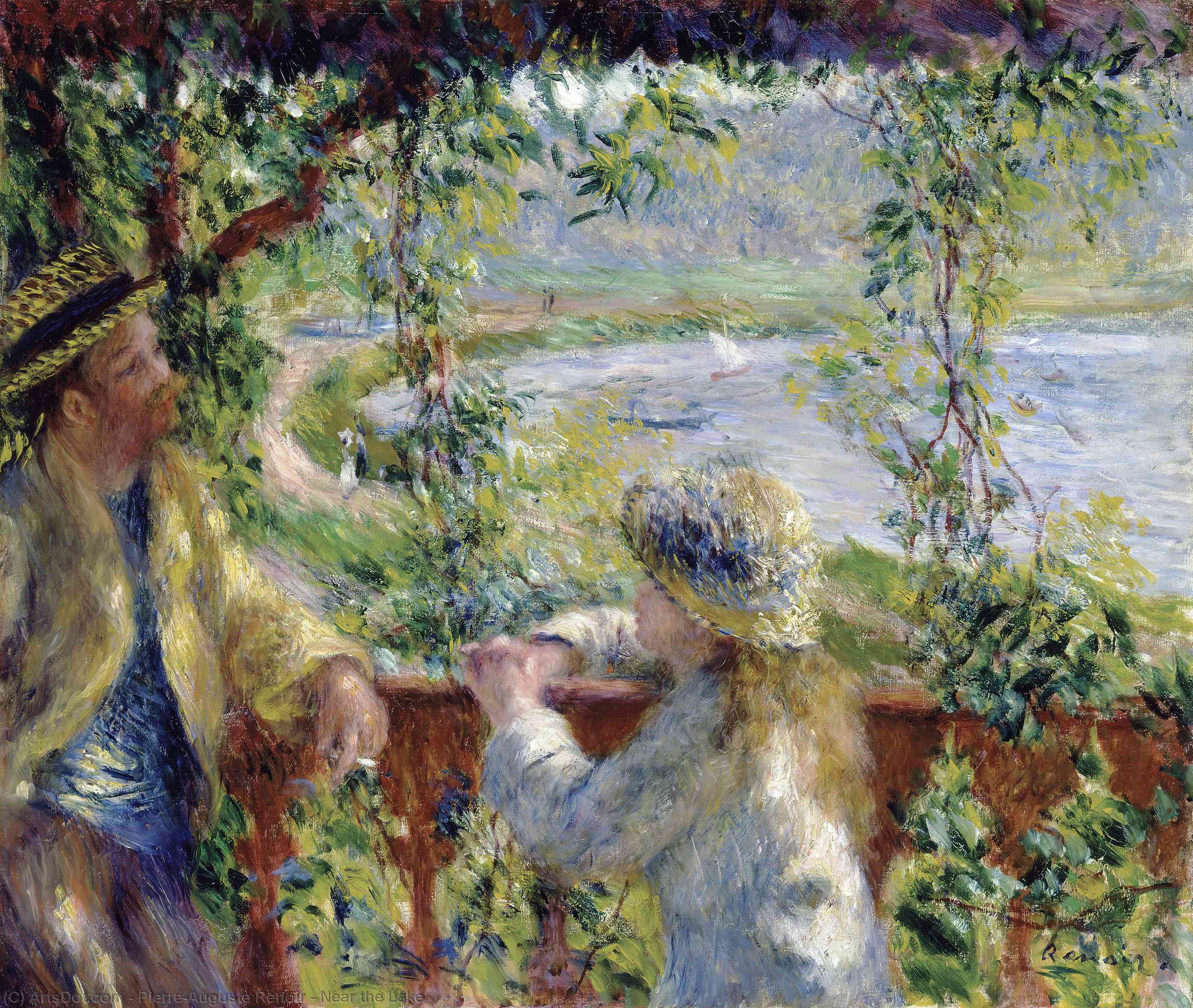 Achat Reproductions D'art Près du lac, 1879 de Pierre-Auguste Renoir (1841-1919, France) | ArtsDot.com