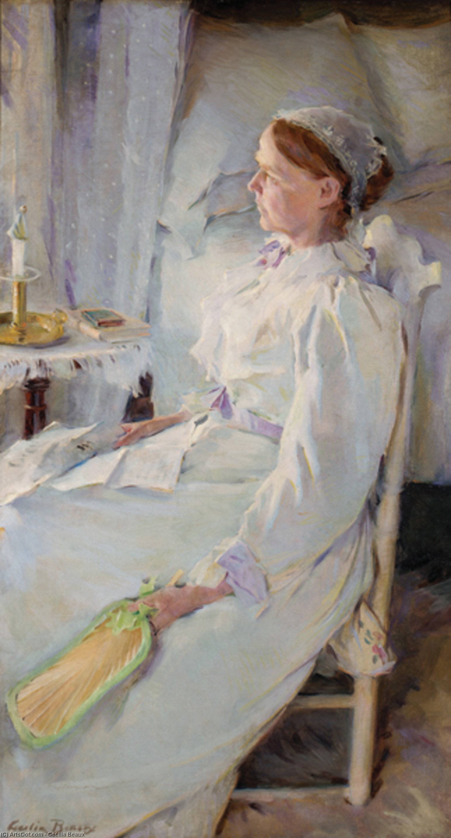 Order Oil Painting Replica New England Woman, 1895 by Cecilia Beaux (1855-1942, United States) | ArtsDot.com