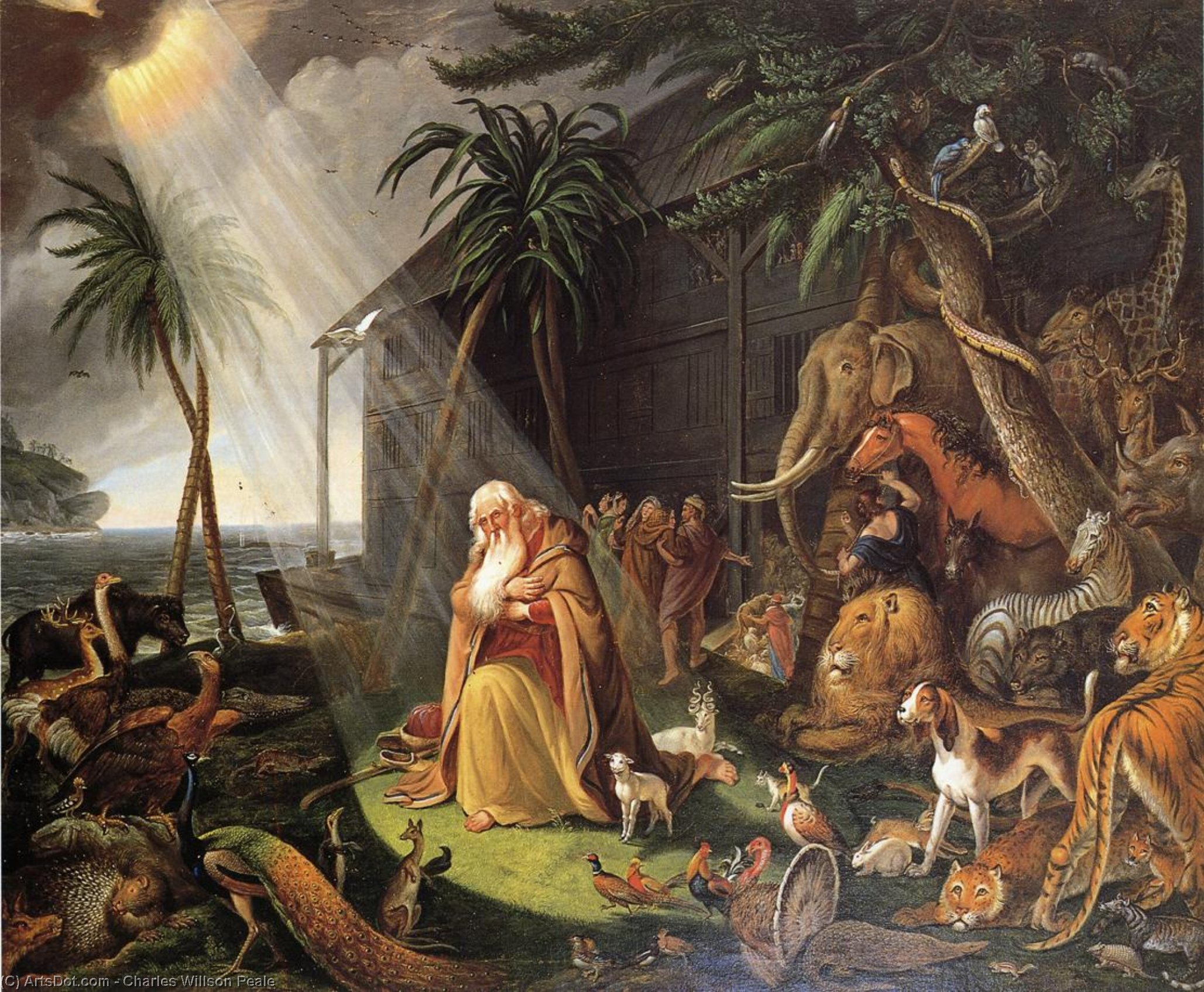 Ordinare Riproduzioni Di Belle Arti Noè e la sua arca (dopo Charles Catton), 1819 di Charles Willson Peale (1741-1827, United Kingdom) | ArtsDot.com