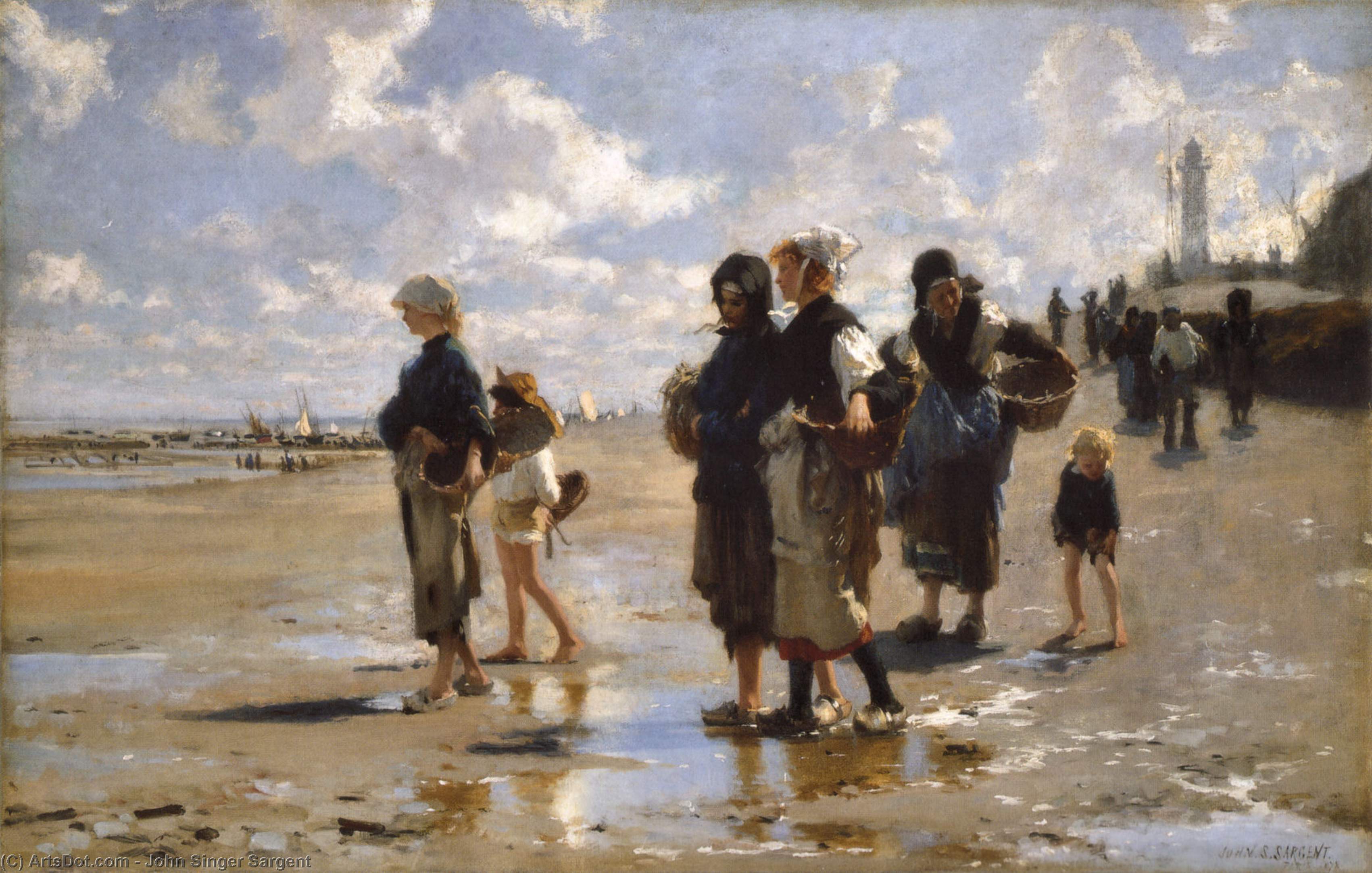 Order Art Reproductions The Oyster Gatherers of Cancale, 1878 by John Singer Sargent (1856-1925, Italy) | ArtsDot.com