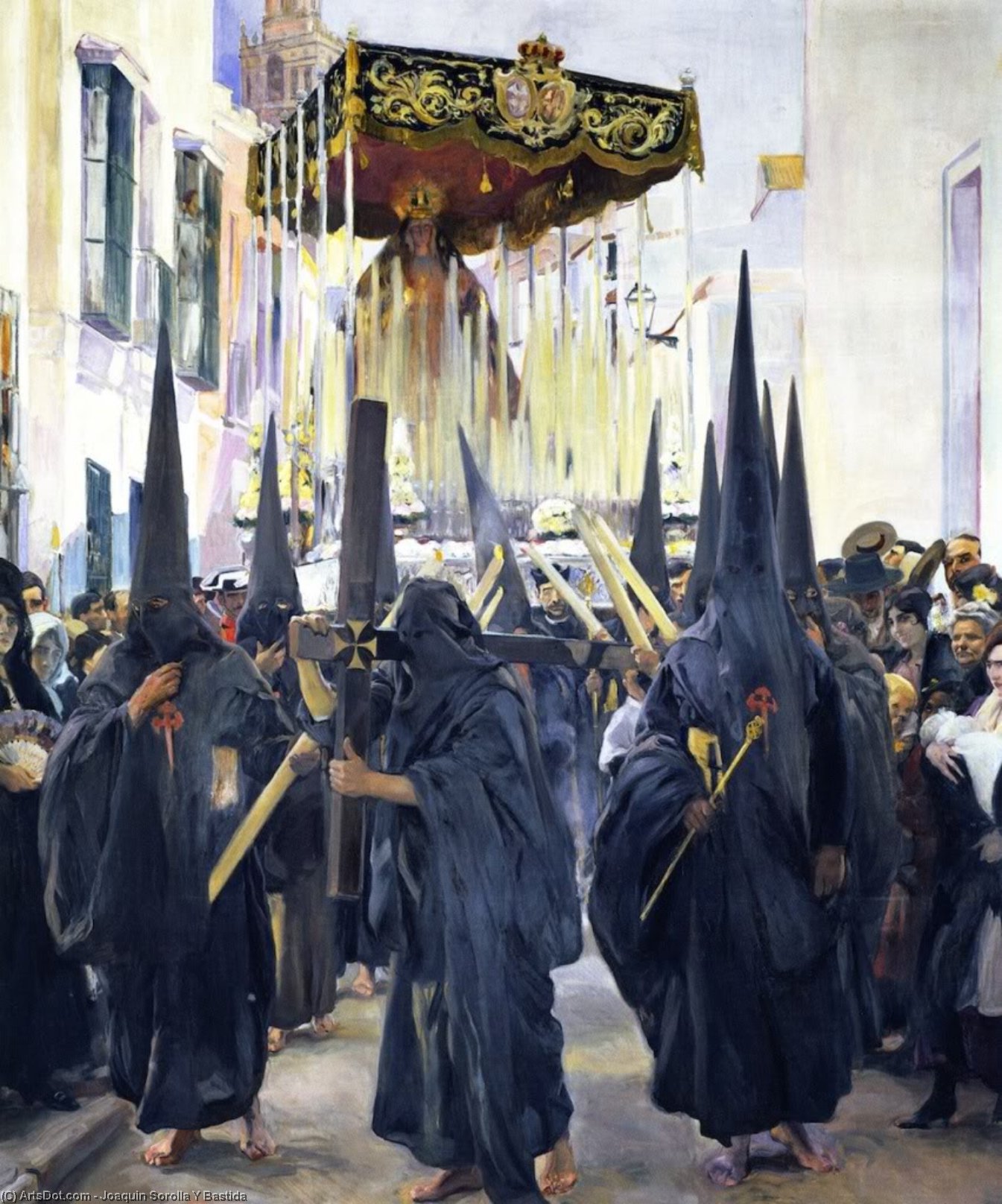 Order Oil Painting Replica Penitents, Holy Week, Seville, 1914 by Joaquin Sorolla Y Bastida (1863-1923, Spain) | ArtsDot.com