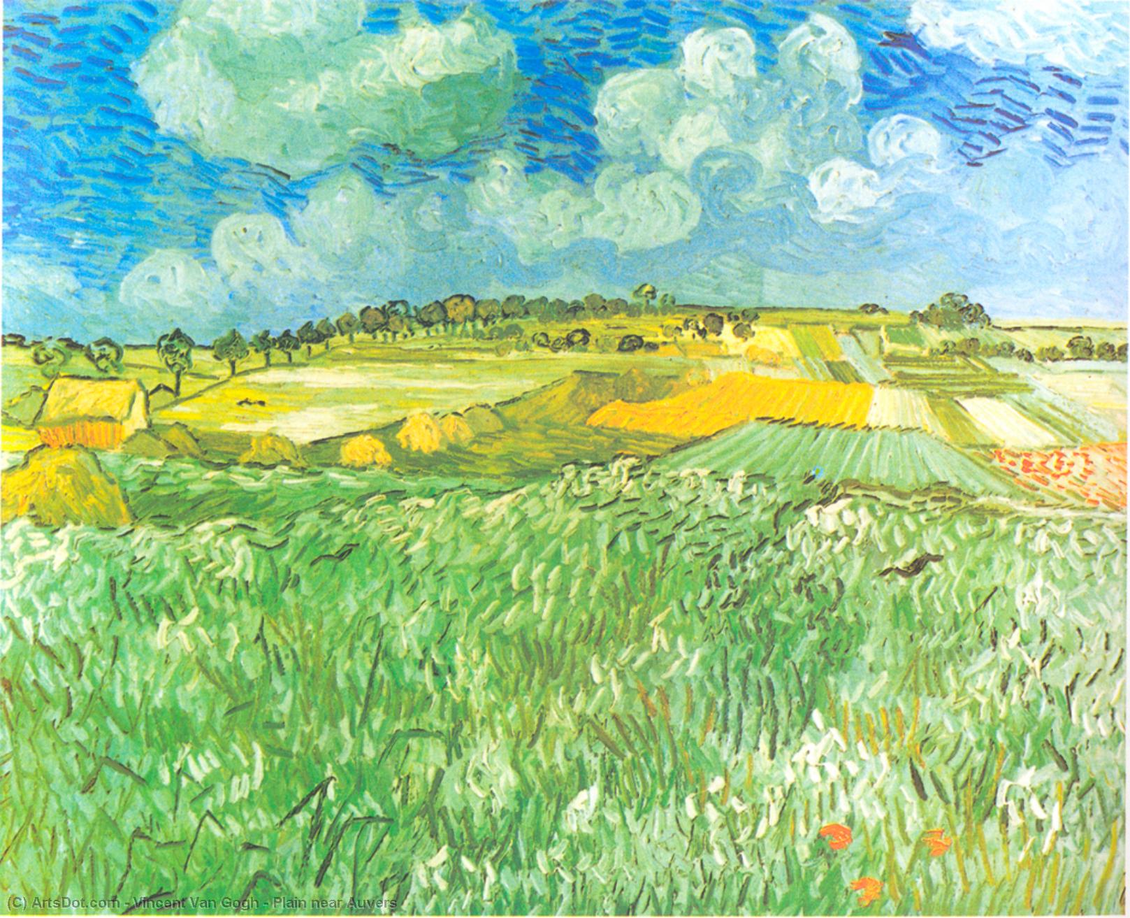 Order Artwork Replica Plain near Auvers, 1890 by Vincent Van Gogh (1853-1890, Netherlands) | ArtsDot.com