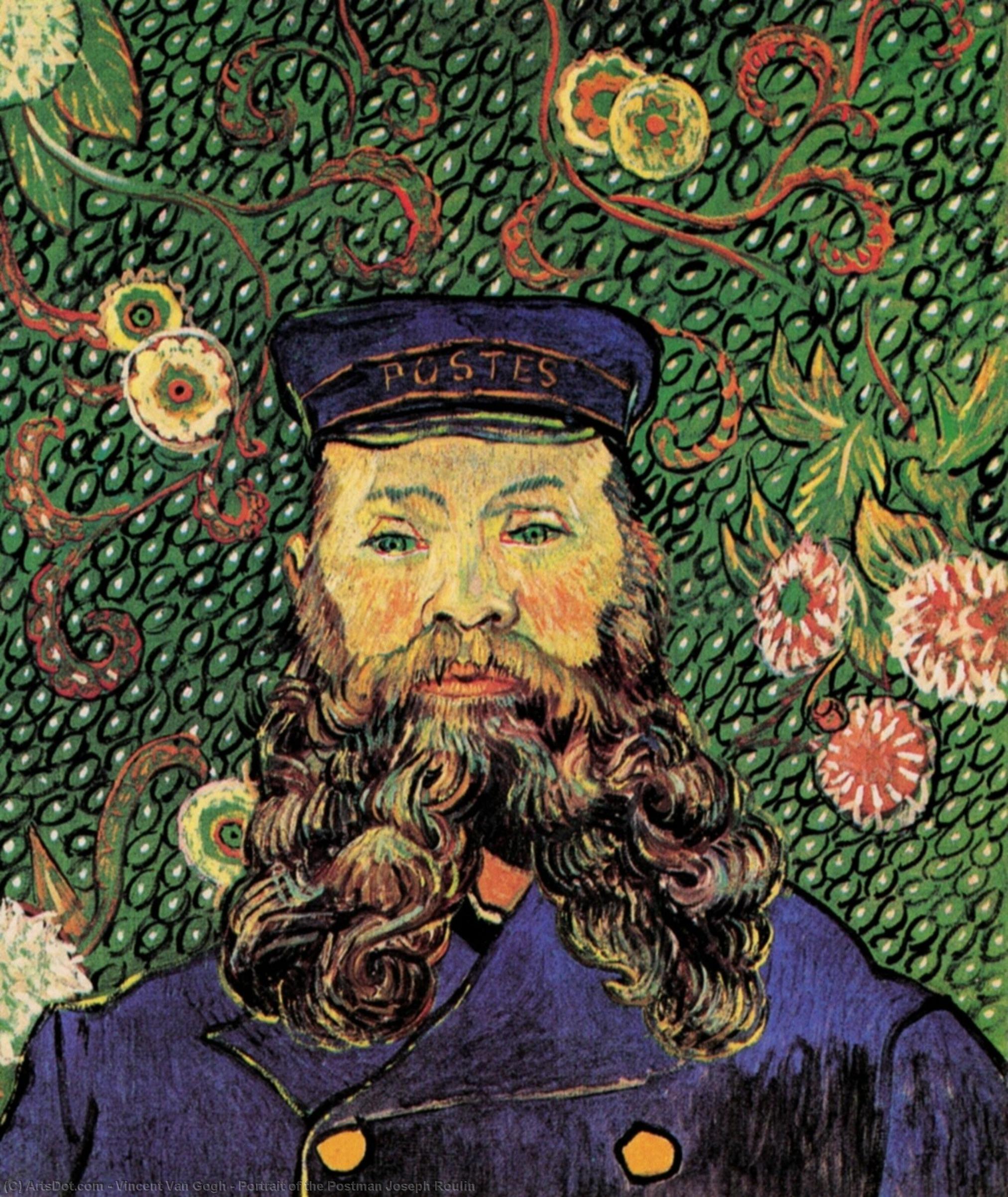 Acheter Reproductions D'art De Musée Portrait du facteur Joseph Roulin, 1889 de Vincent Van Gogh (1853-1890, Netherlands) | ArtsDot.com