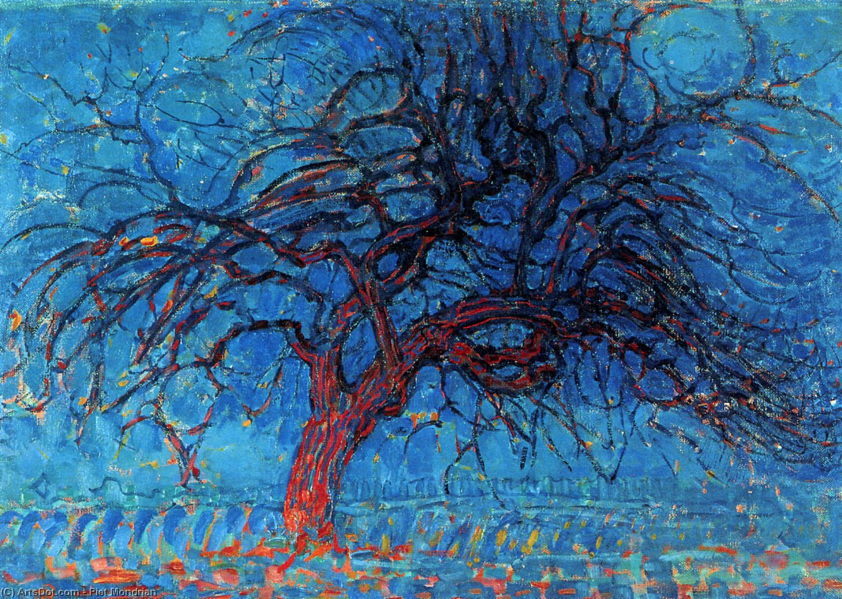 Order Artwork Replica Red Tree, 1908 by Piet Mondrian (1872-1944, Netherlands) | ArtsDot.com