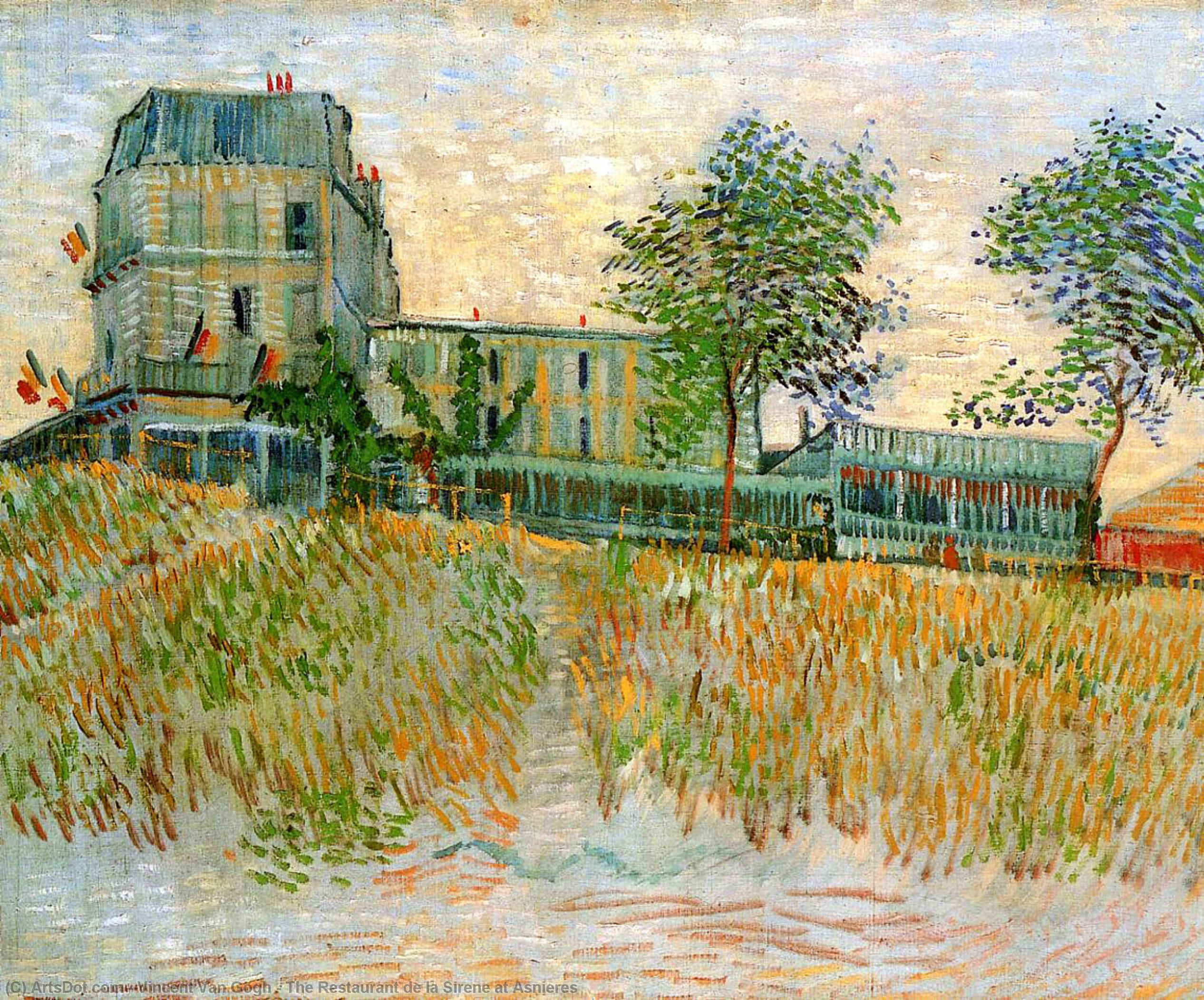 顺序 藝術再現 Asnieres饭店, 1887 通过 Vincent Van Gogh (1853-1890, Netherlands) | ArtsDot.com
