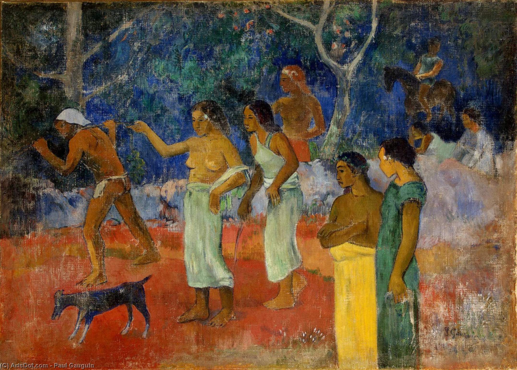 Ordinare Riproduzioni D'arte Scene di Tahitian Live, 1895 di Paul Gauguin (1848-1903, France) | ArtsDot.com