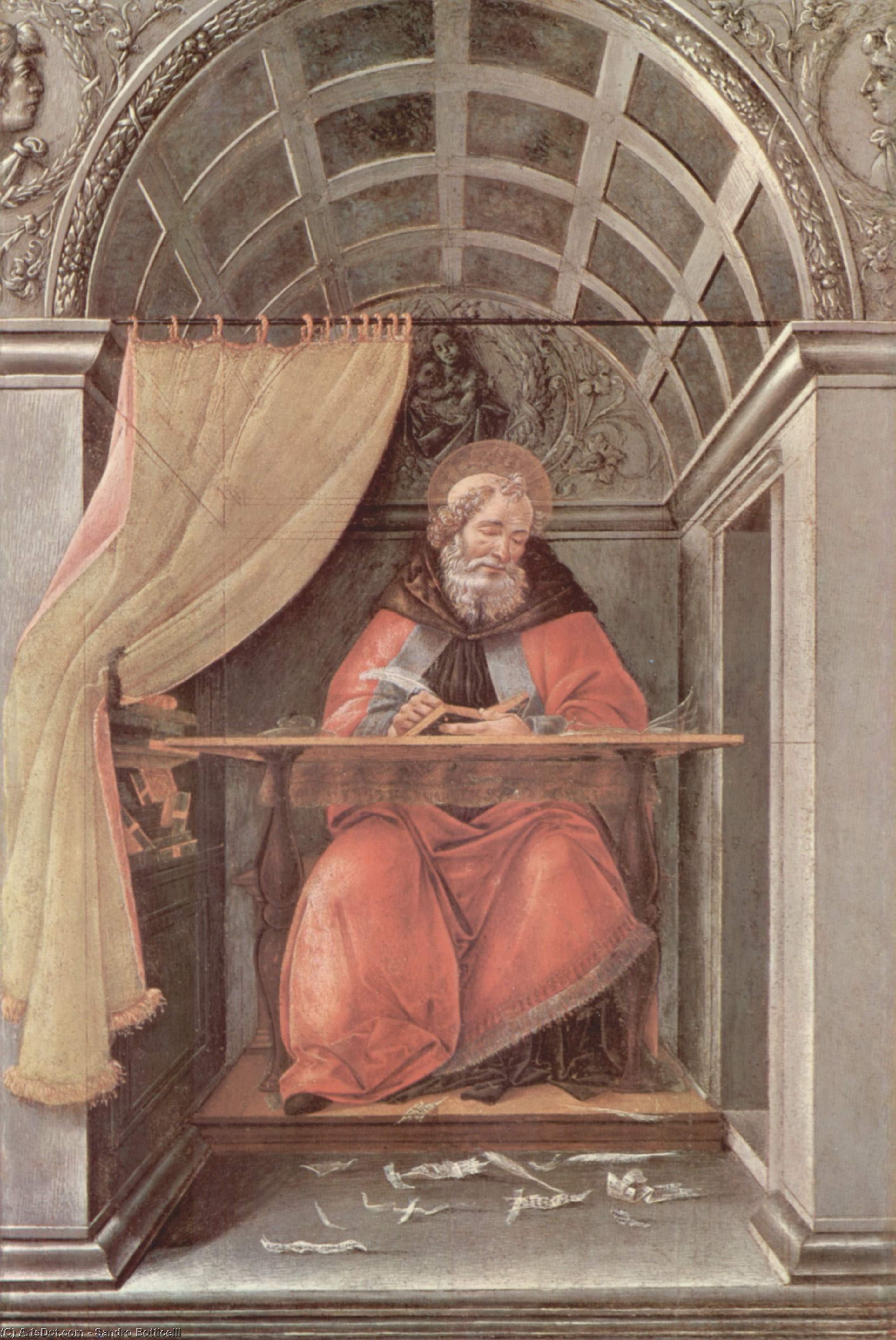 Holen Museumsqualität Prints St. Augustine in seiner Zelle, 1490 von Sandro Botticelli (1445-1510, Italy) | ArtsDot.com