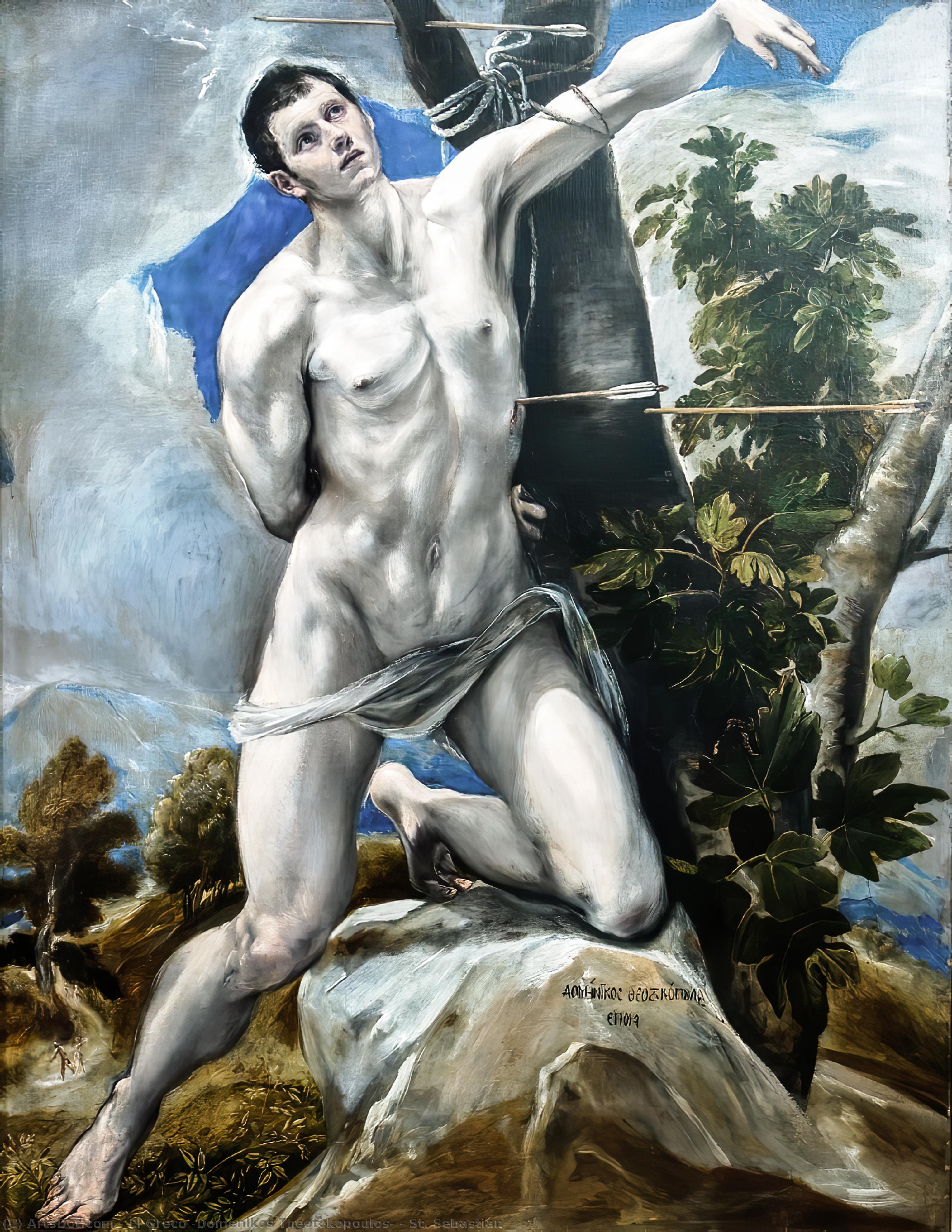 Buy Museum Art Reproductions St. Sebastian, 1577 by El Greco (Doménikos Theotokopoulos) (1541-1614, Greece) | ArtsDot.com