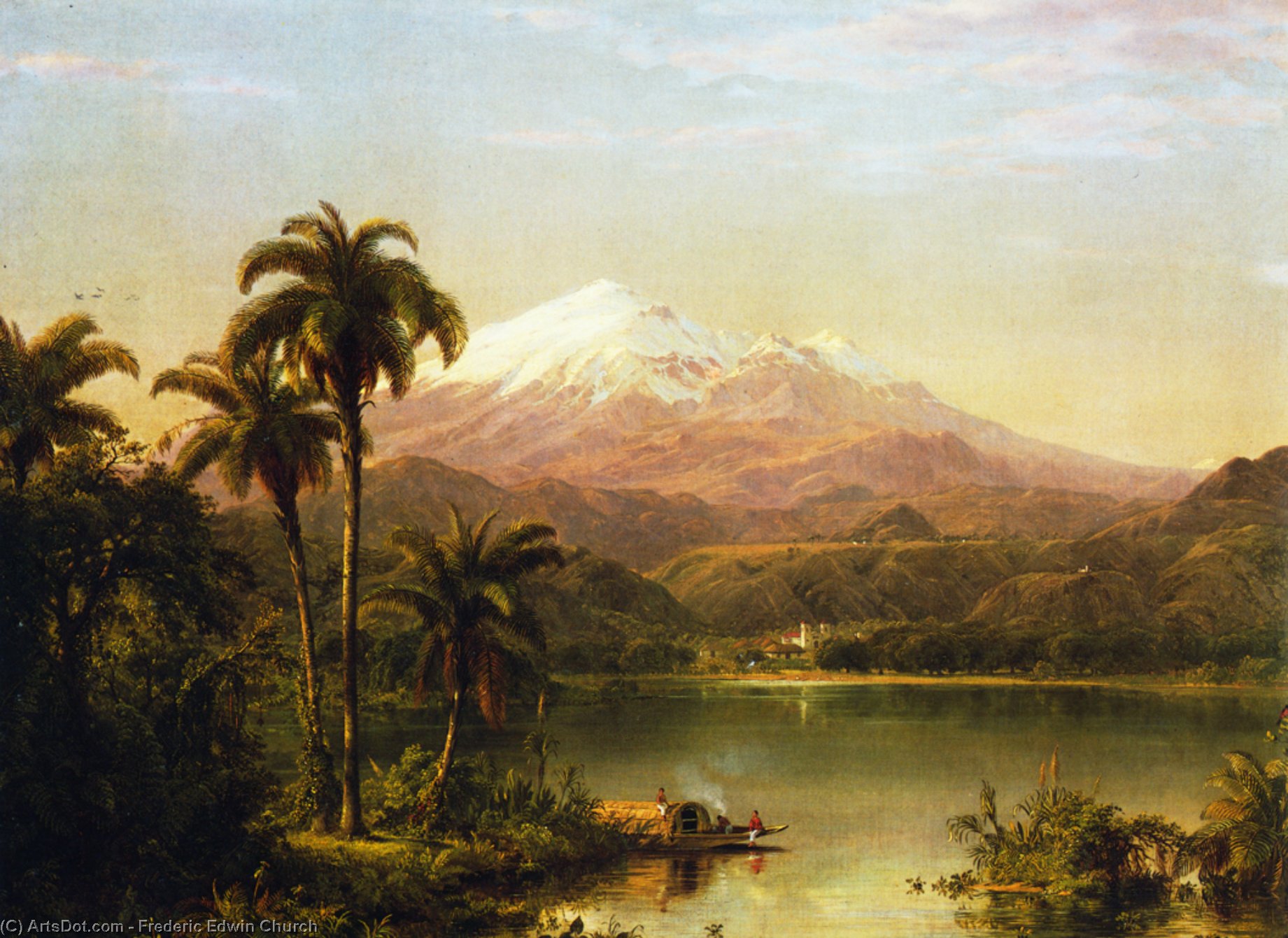 顺序 油畫 Tamaca Palms 。, 1854 通过 Frederic Edwin Church (1826-1900, United States) | ArtsDot.com
