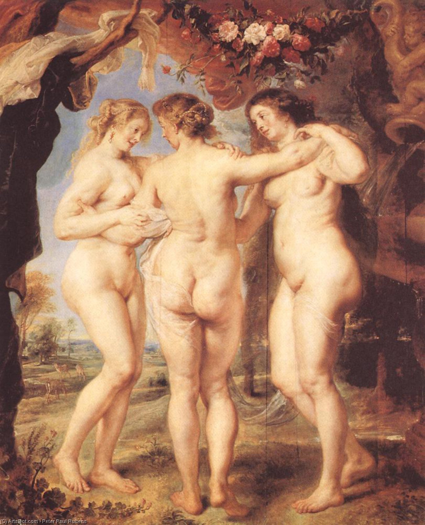 Order Art Reproductions The Three Graces, 1639 by Peter Paul Rubens (1577-1640, Germany) | ArtsDot.com