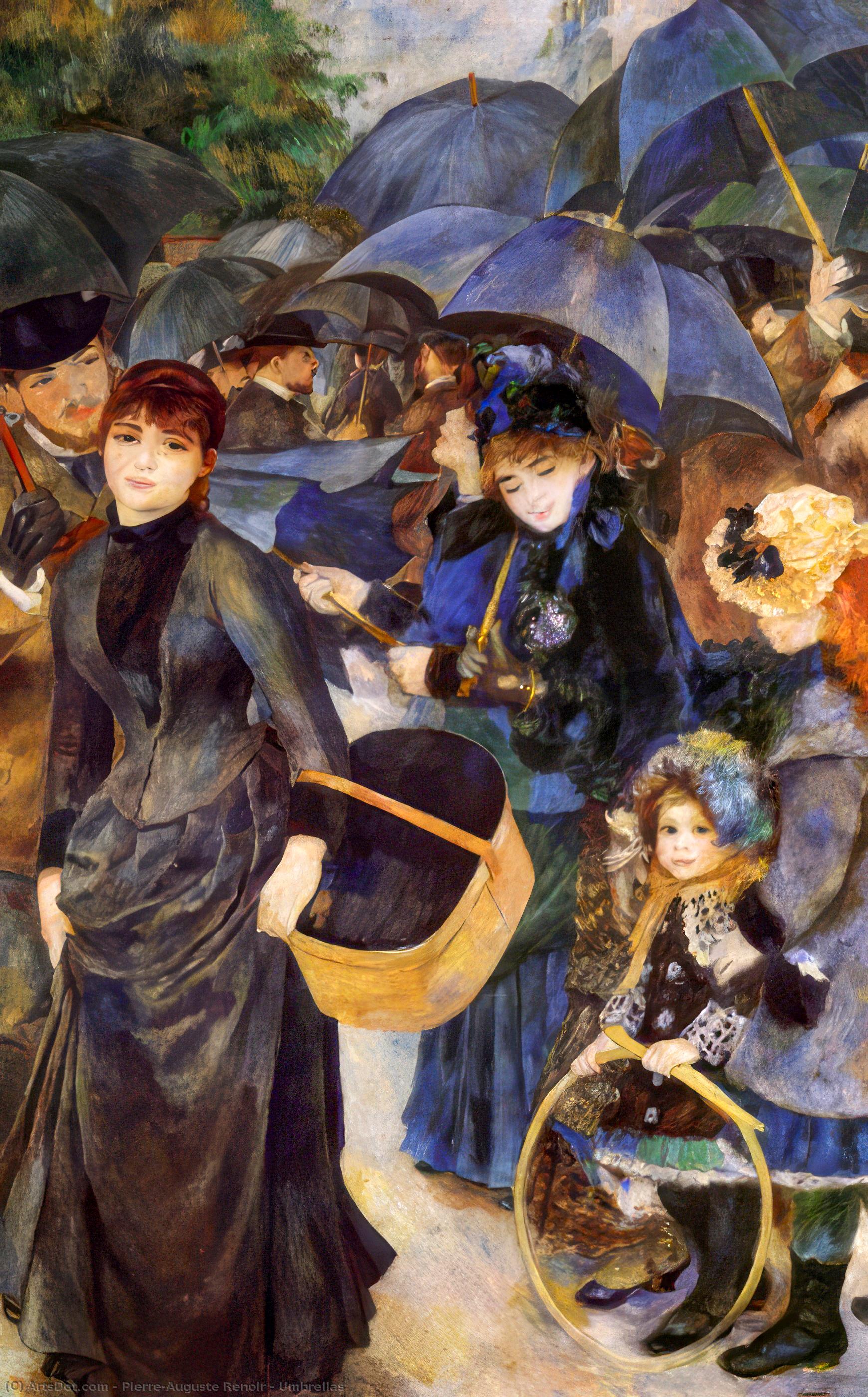 Ordinare Riproduzioni Di Quadri Ombrelli, 1886 di Pierre-Auguste Renoir (1841-1919, France) | ArtsDot.com