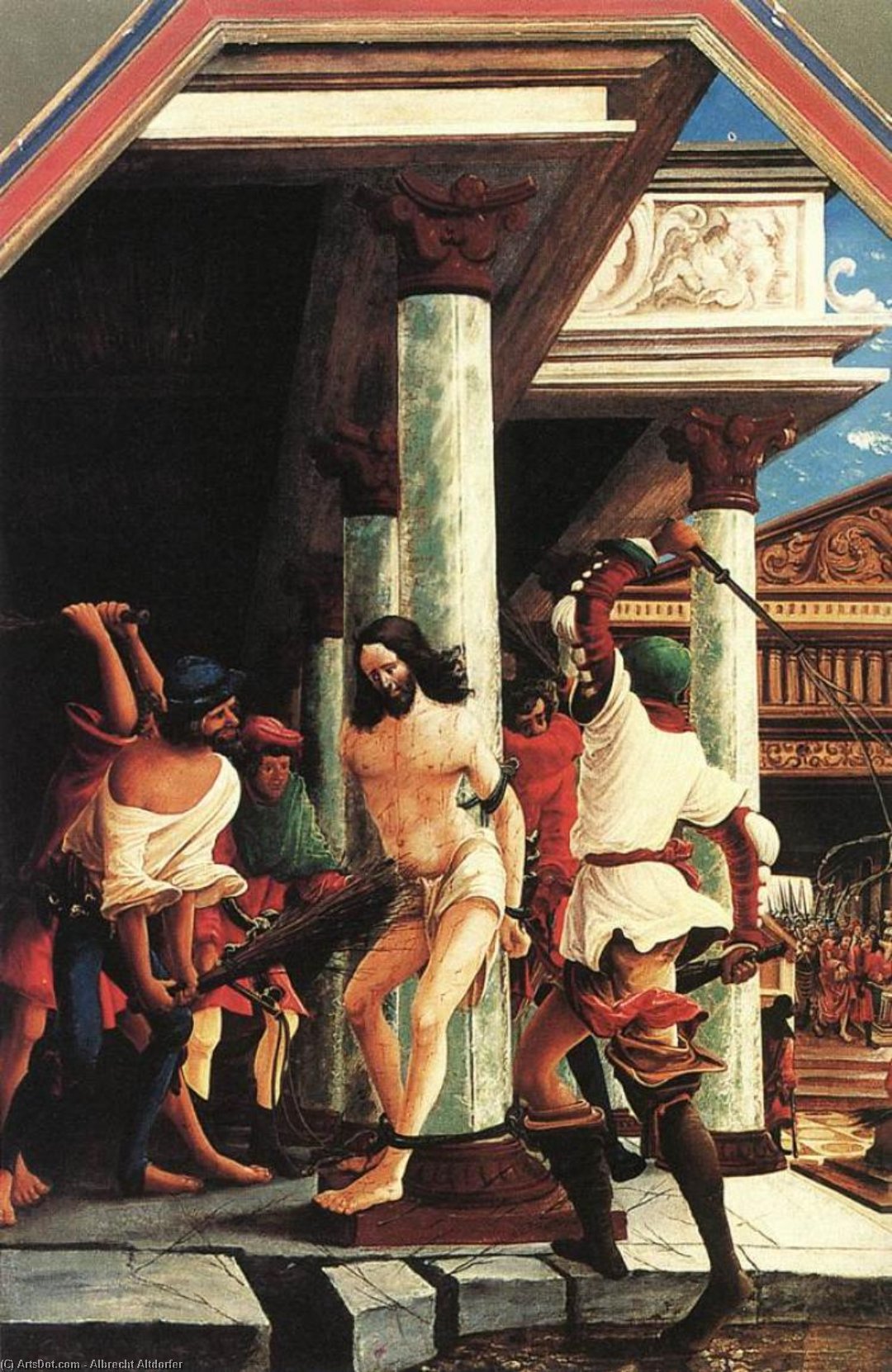 Buy Museum Art Reproductions The Flagellation of Christ, 1518 by Albrecht Altdorfer (1480-1538, Germany) | ArtsDot.com