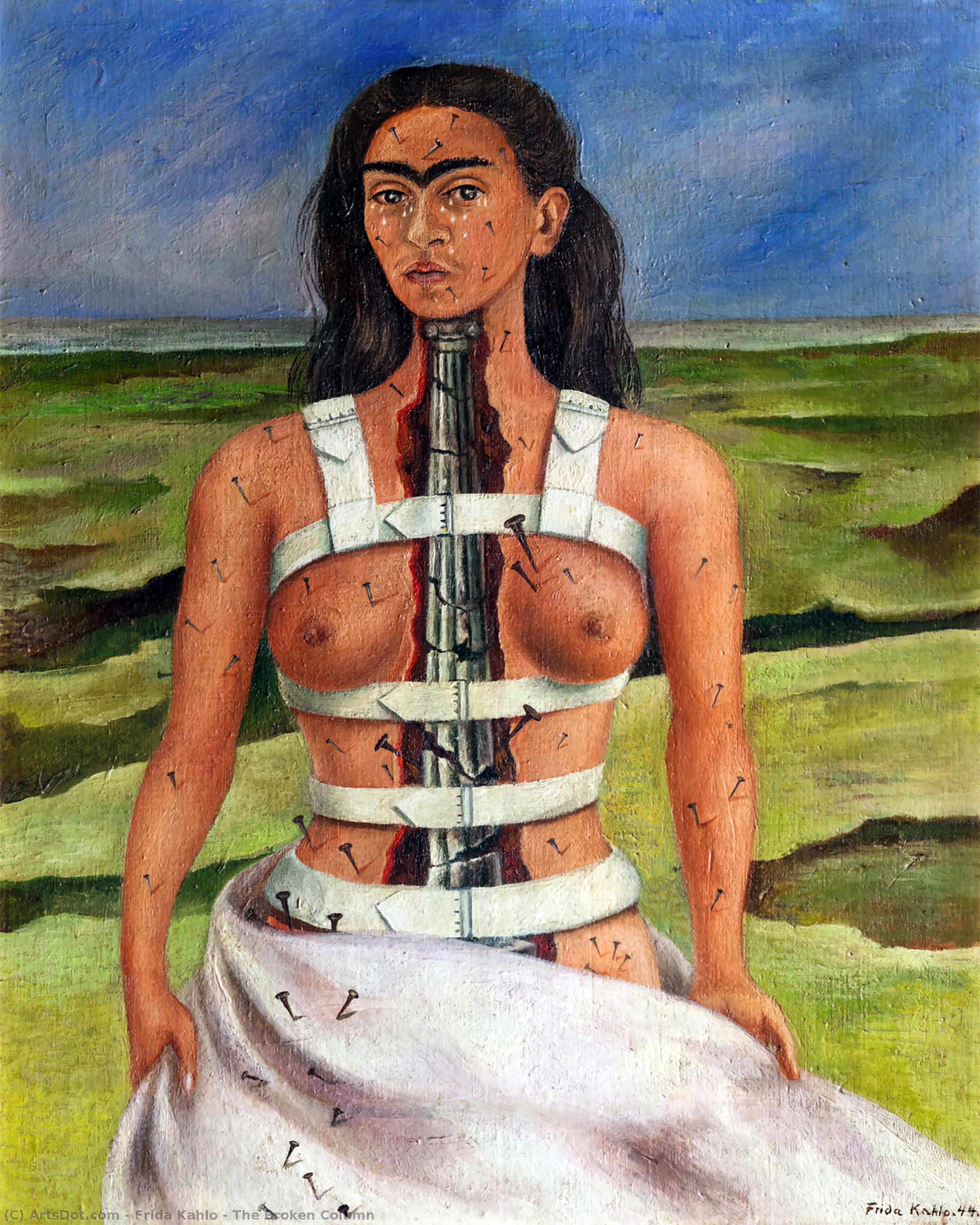 Order Oil Painting Replica The Broken Column, 1944 by Frida Kahlo (Inspired By) (1907-1954, Mexico) | ArtsDot.com