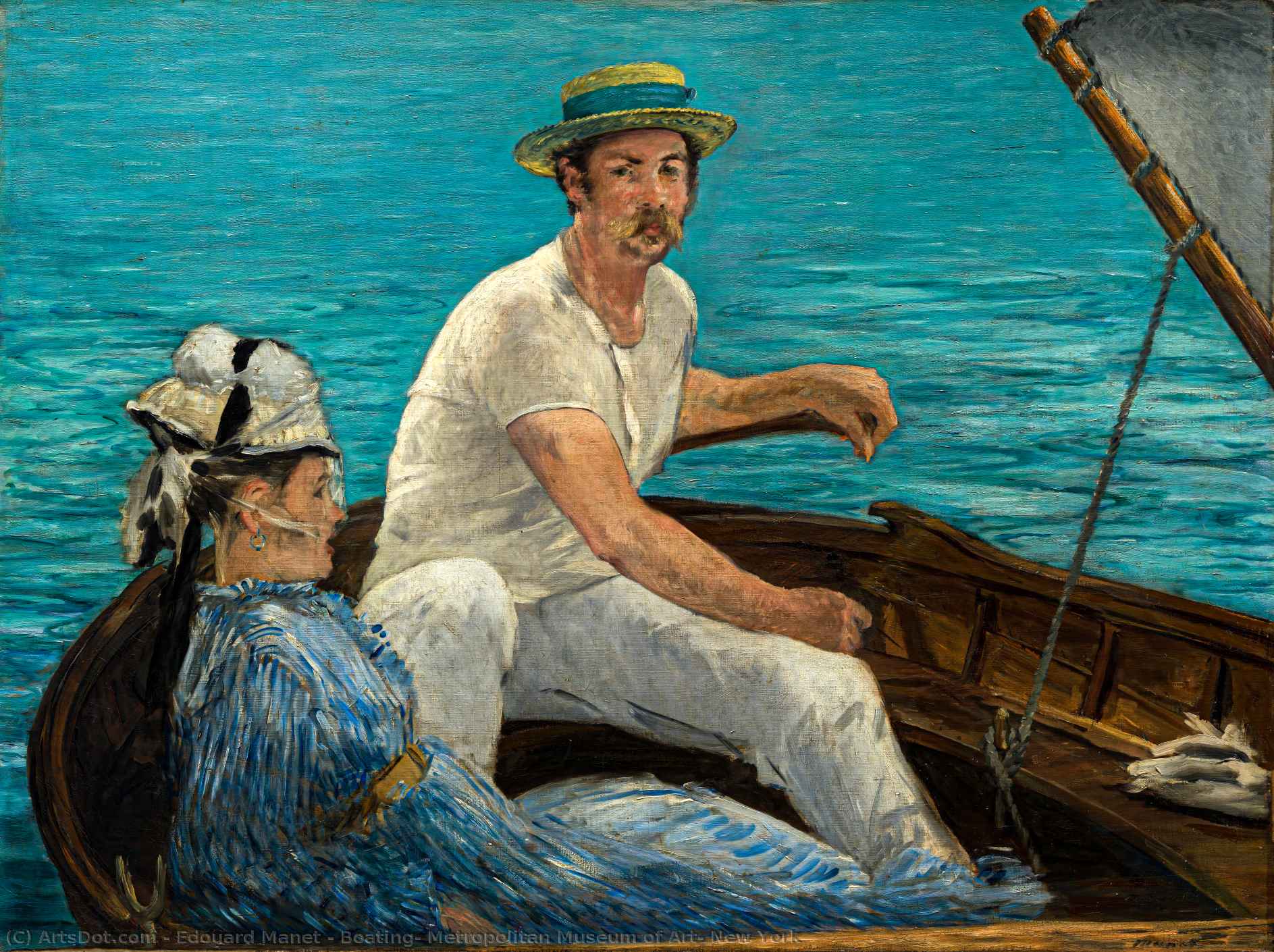 順序 油絵 ボート、メトロポリタン美術館、ニューヨーク, 1874 バイ Edouard Manet (1832-1883, France) | ArtsDot.com