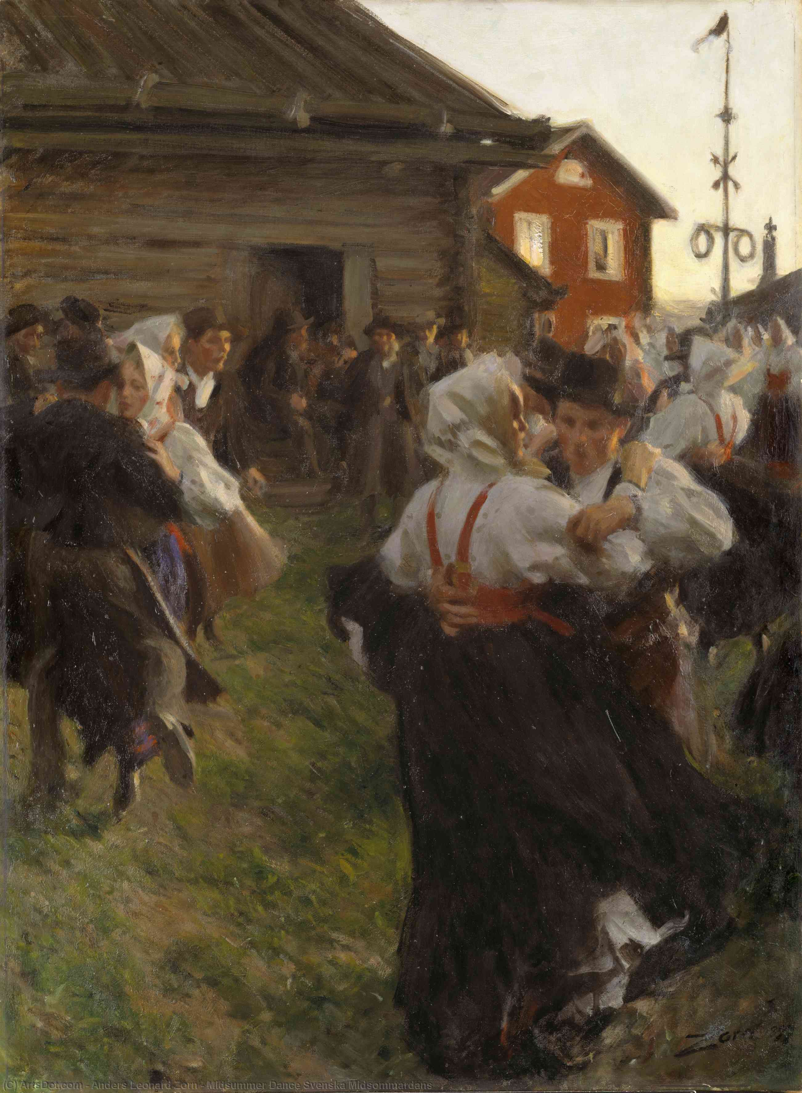 Order Art Reproductions Midsummer Dance Svenska Midsommardans, 1897 by Anders Leonard Zorn (1860-1920, Sweden) | ArtsDot.com