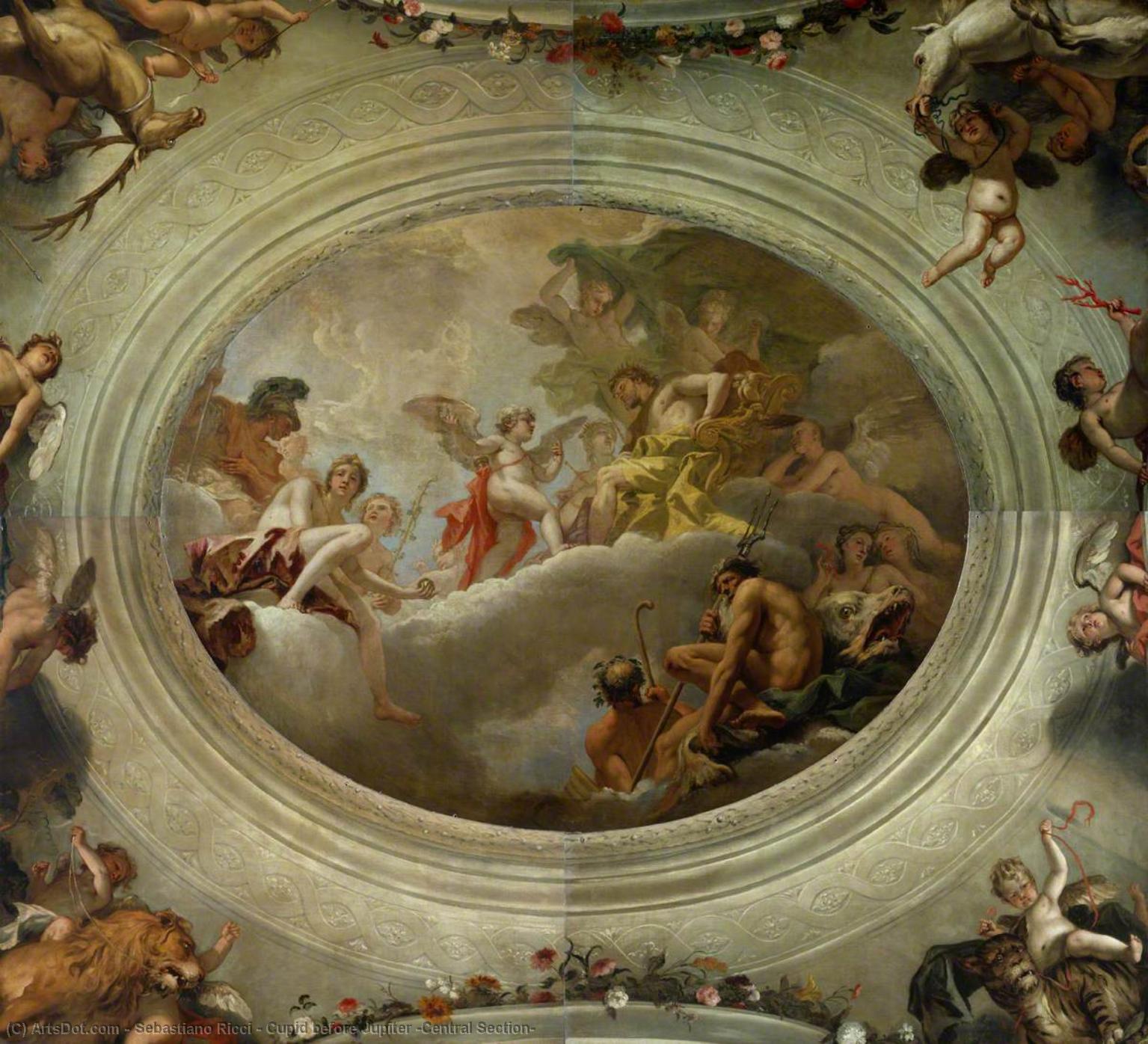 Achat Réplique De Peinture Cupidon avant Jupiter (Section Centrale), 1715 de Sebastiano Ricci (1659-1734, Italy) | ArtsDot.com