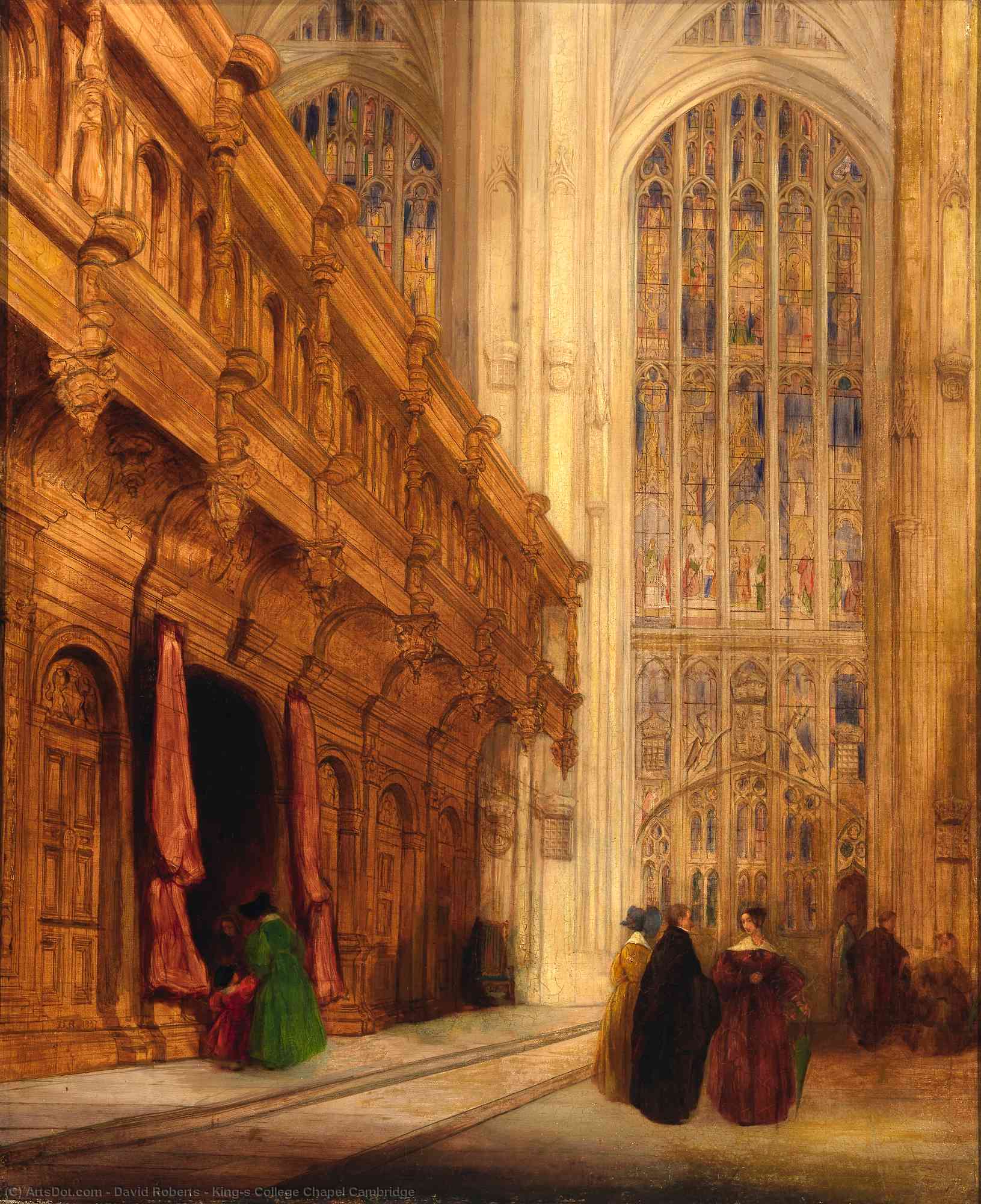 Ordinare Riproduzioni Di Quadri King`s College Chapel Cambridge, 1837 di David Roberts (1796-1864, United Kingdom) | ArtsDot.com