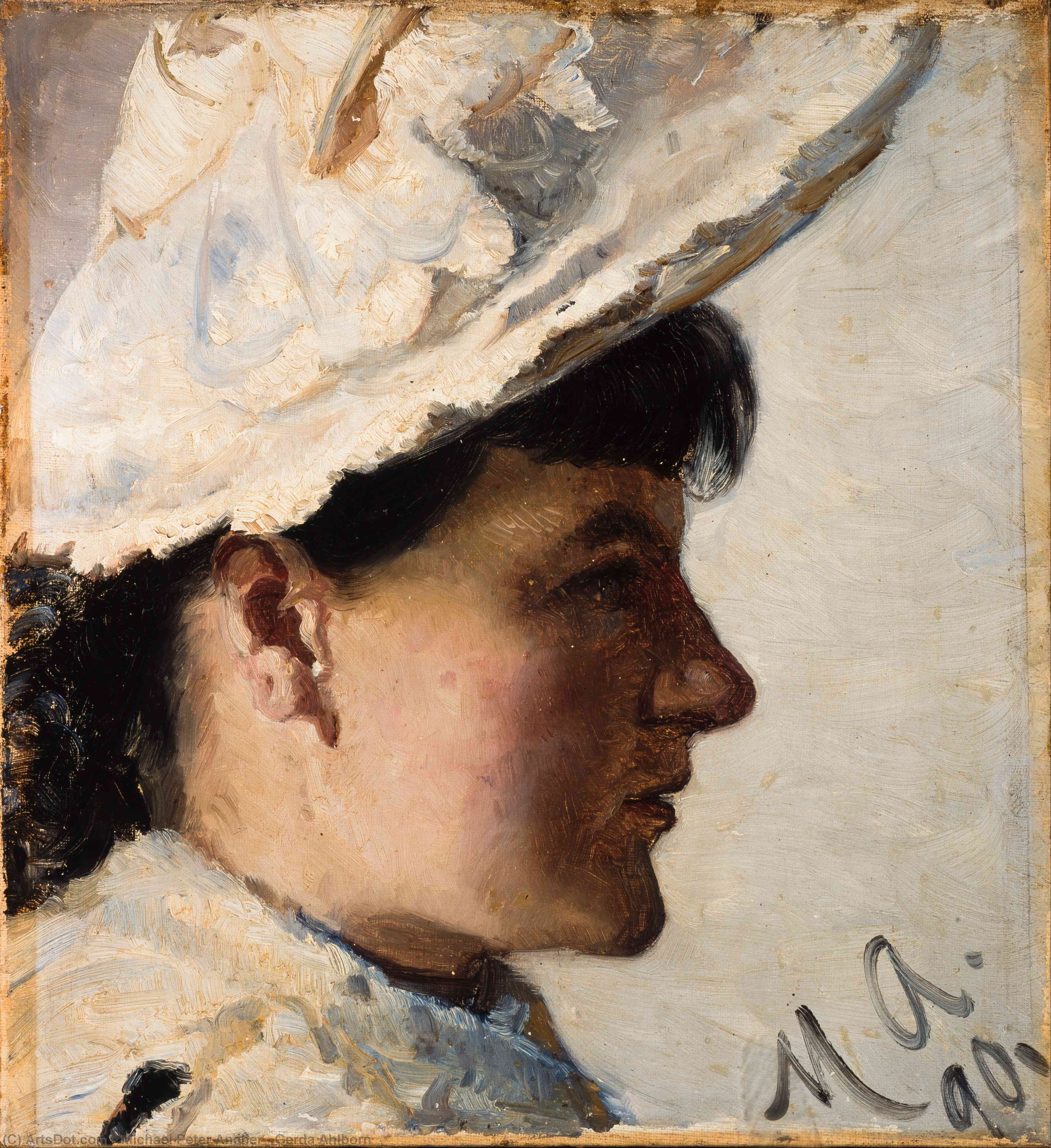 順序 油絵 ガーダ・アウルボーン, 1890 バイ Michael Peter Ancher (1849-1927) | ArtsDot.com