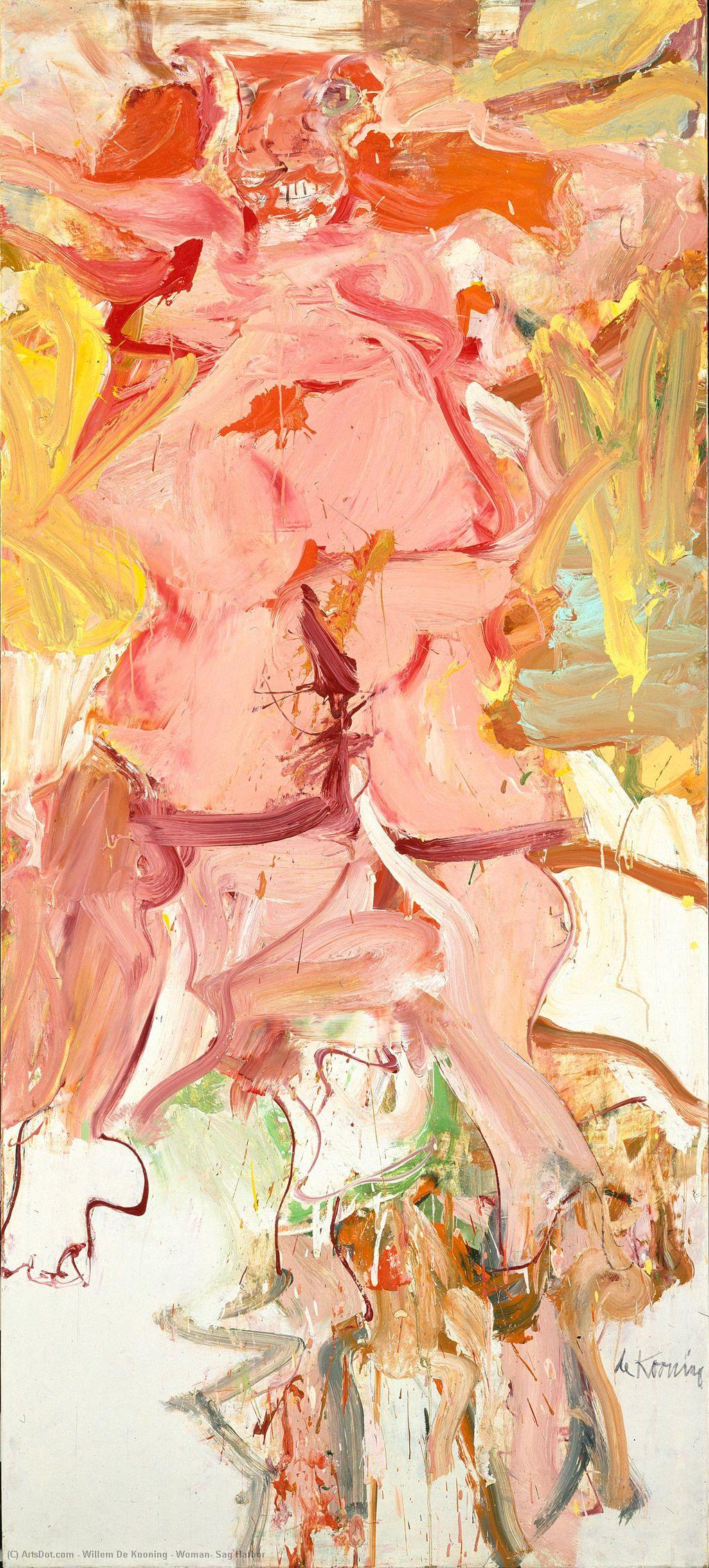 顺序 藝術再現 女人,萨格港。, 1964 通过 Willem De Kooning (灵感来自) (1904-1997, Netherlands) | ArtsDot.com