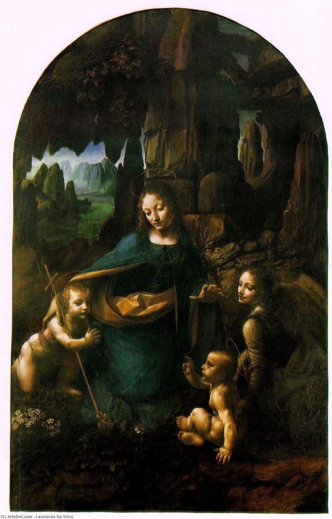 Order Art Reproductions Virgin of the Rocks - London, 1486 by Leonardo Da Vinci (1452-1519, Italy) | ArtsDot.com