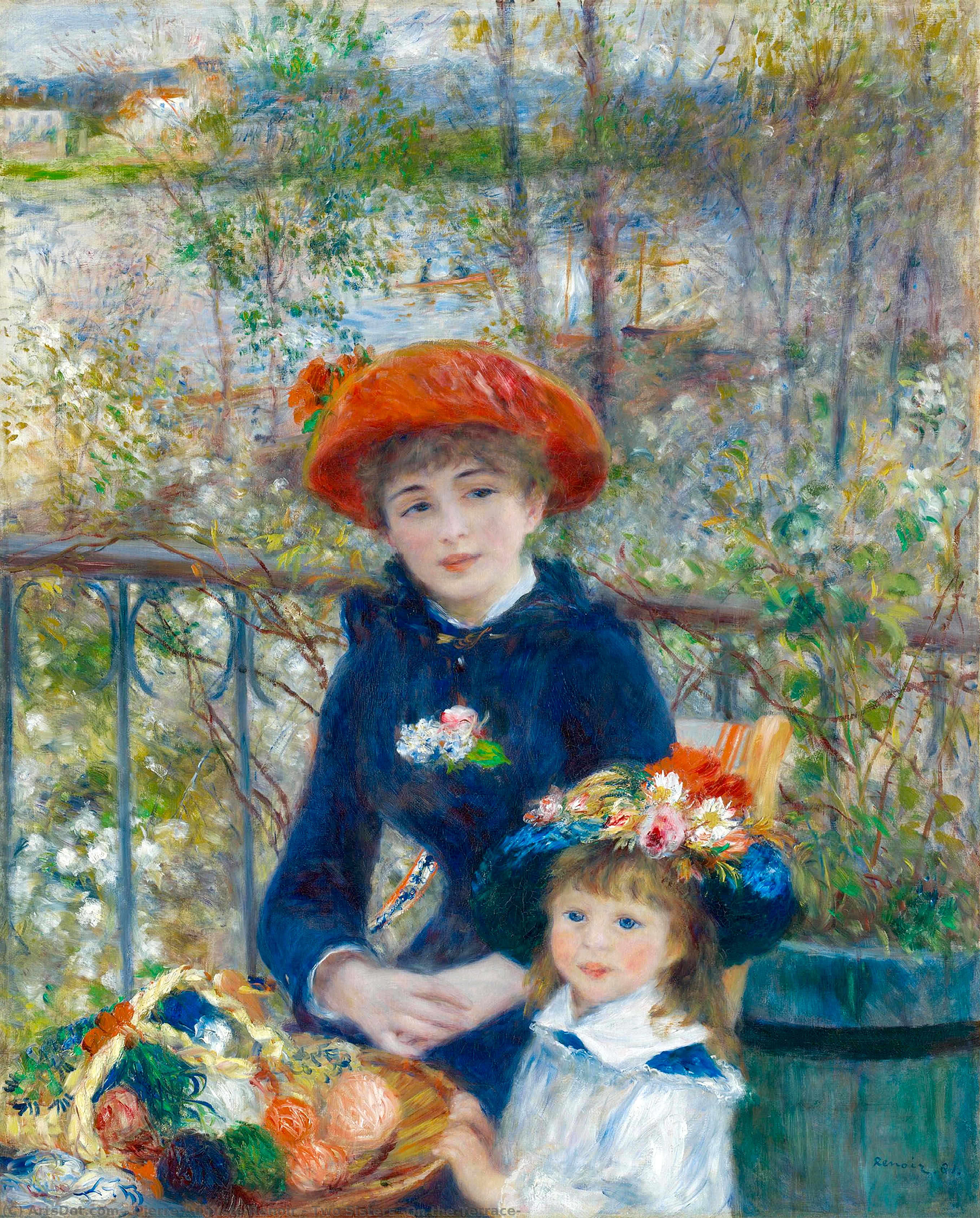 顺序 藝術再現 两名修女(关于露台), 1881 通过 Pierre-Auguste Renoir (1841-1919, France) | ArtsDot.com