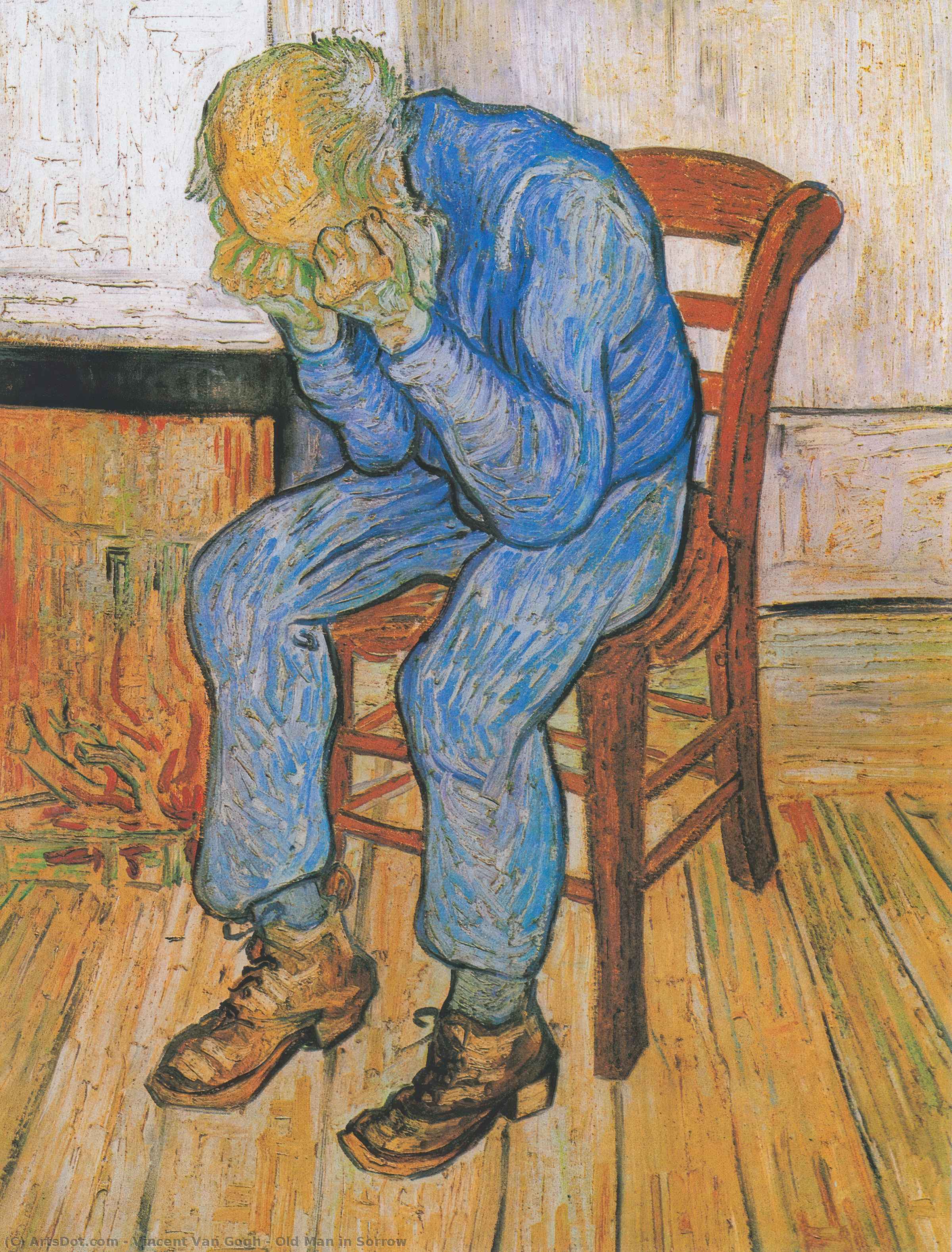 Bestellen Gemälde Reproduktionen Alter Mann in Sorrow, 1890 von Vincent Van Gogh (1853-1890, Netherlands) | ArtsDot.com