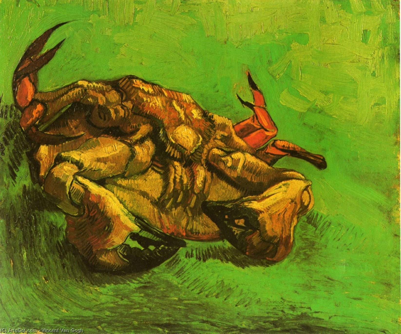Order Paintings Reproductions Crab on Its Back, 1889 by Vincent Van Gogh (1853-1890, Netherlands) | ArtsDot.com