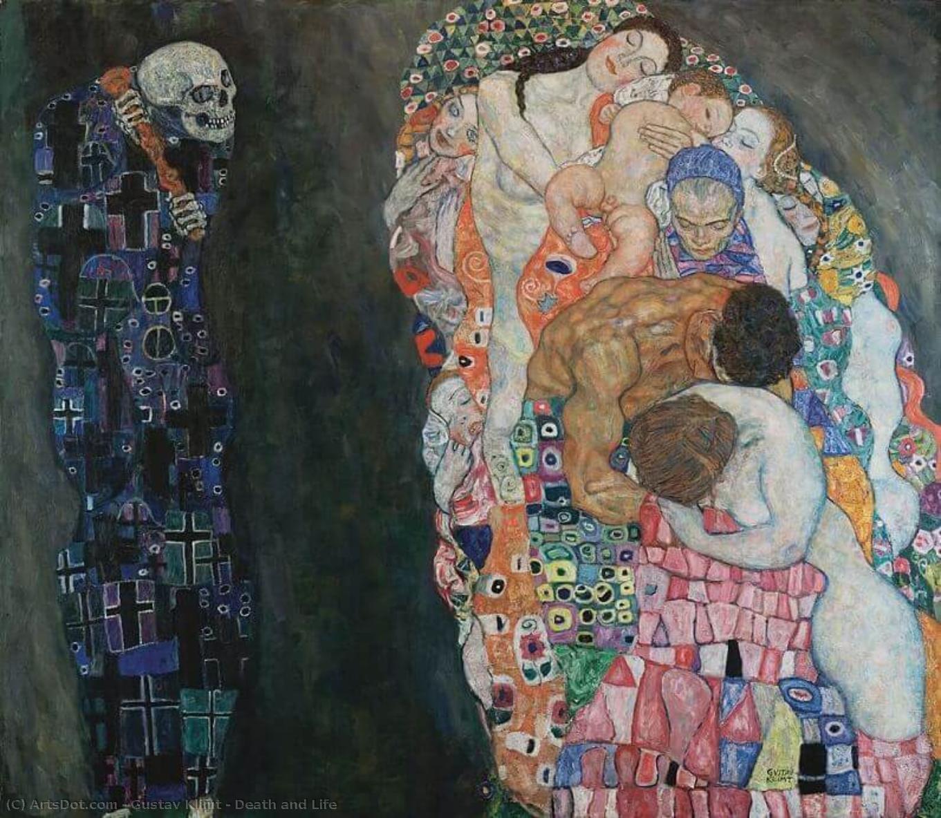 顺序 手工油畫 死亡与生命, 1908 通过 Gustave Klimt (1862-1918, Austria) | ArtsDot.com