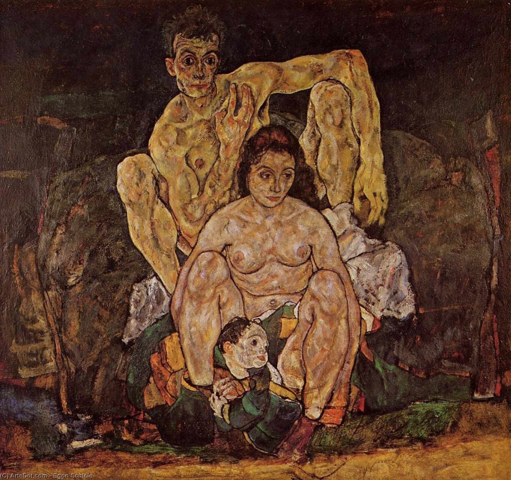 Order Paintings Reproductions The Family, 1917 by Egon Schiele (1890-1918, Croatia) | ArtsDot.com