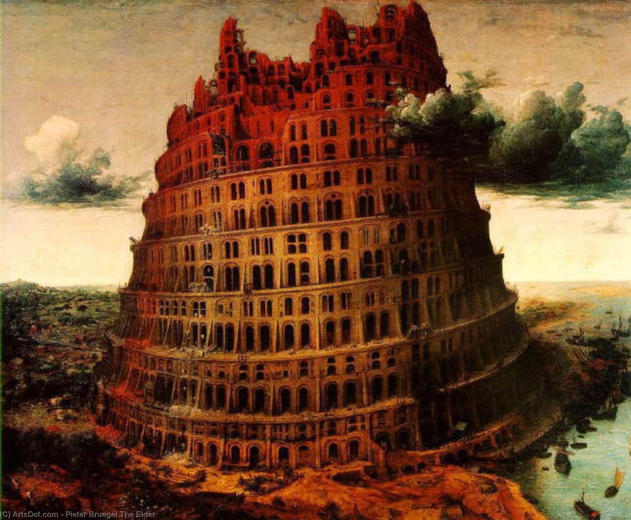 Order Paintings Reproductions The \Little\`` Tower of Babel``, 1563 by Pieter Bruegel The Elder (1525-1569, Belgium) | ArtsDot.com