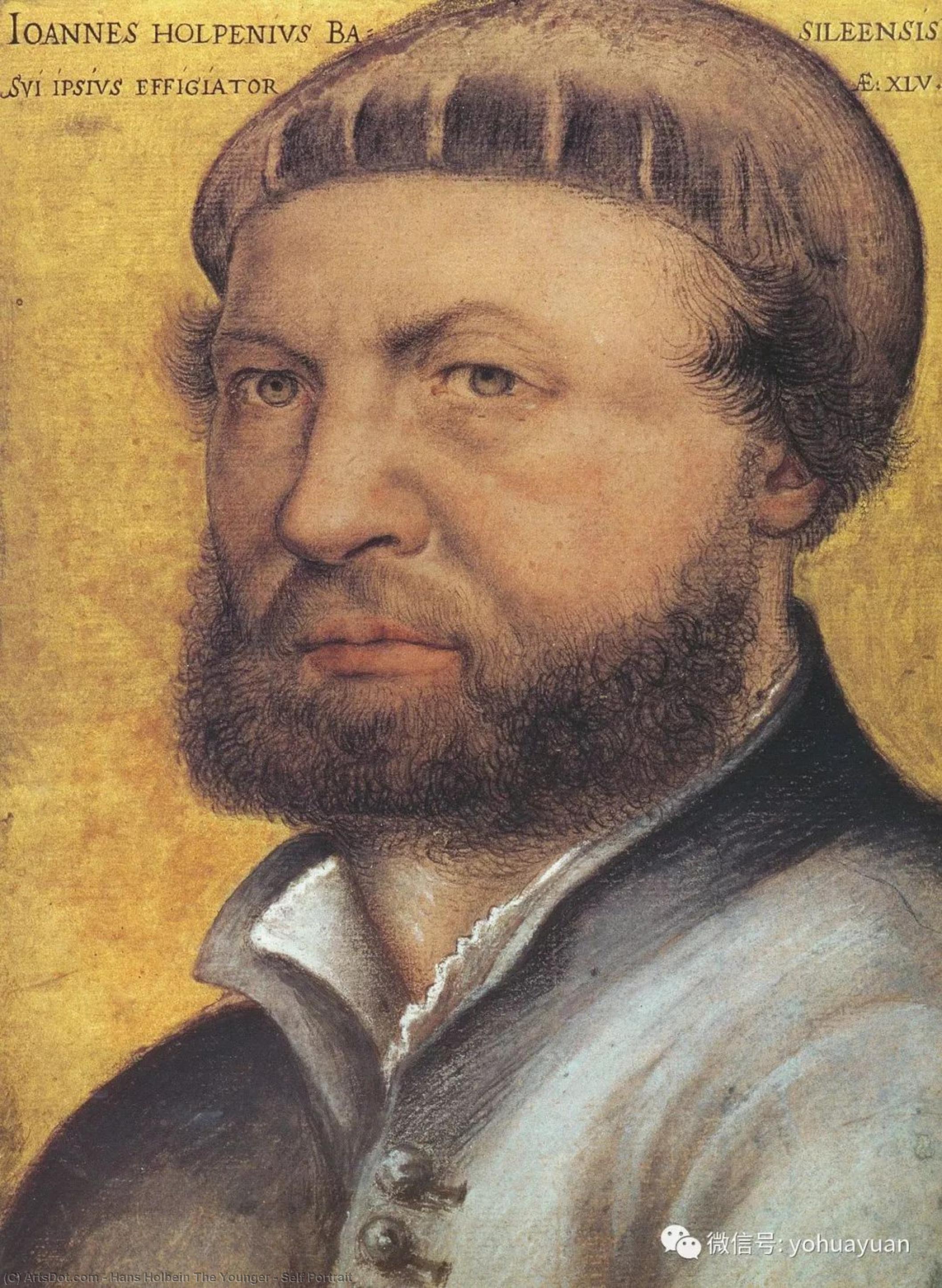 Order Art Reproductions Self Portrait, 1542 by Hans Holbein The Younger (1497-1543, Italy) | ArtsDot.com