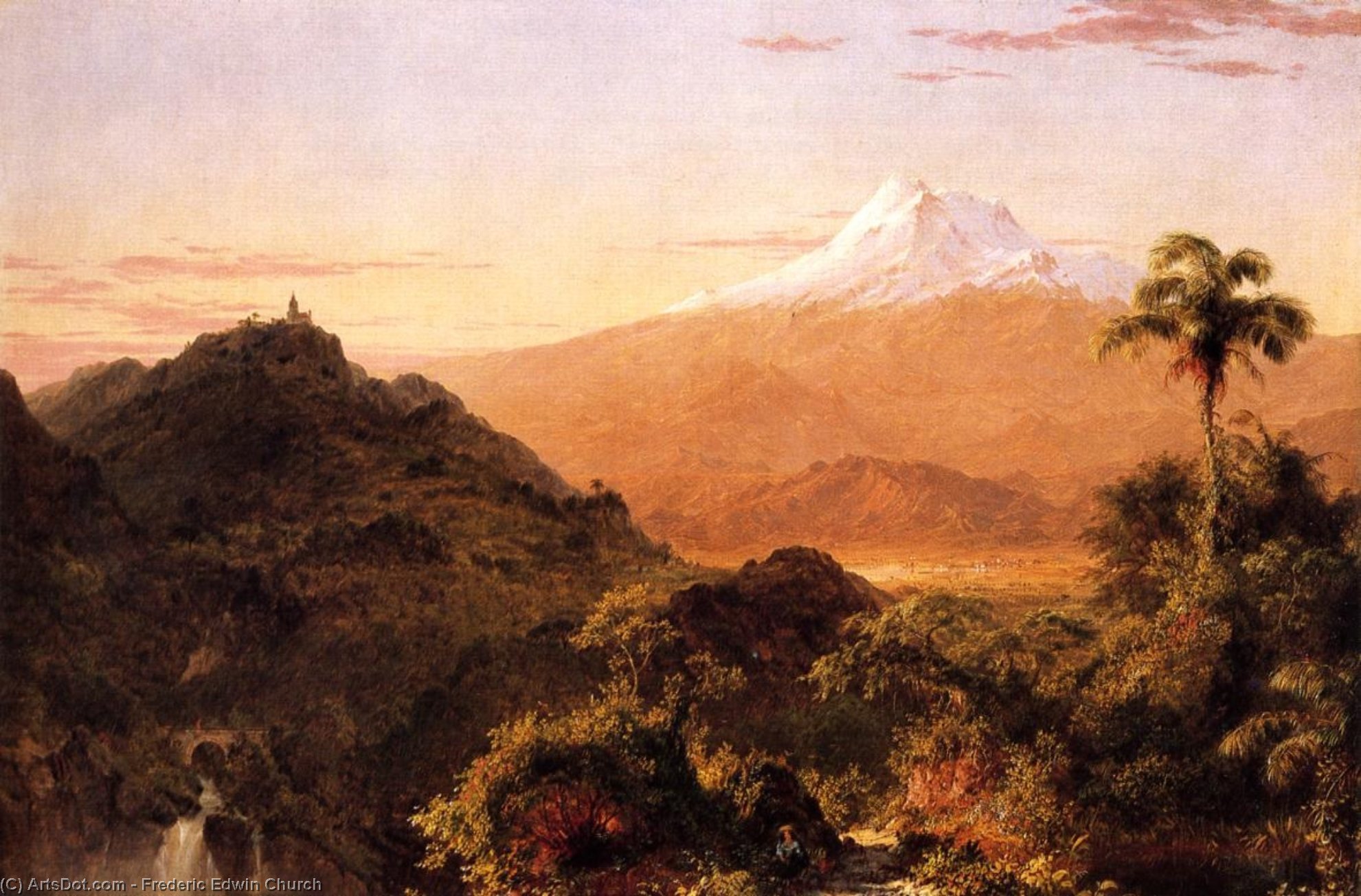 Order Art Reproductions South American Landscape, 1856 by Frederic Edwin Church (1826-1900, United States) | ArtsDot.com