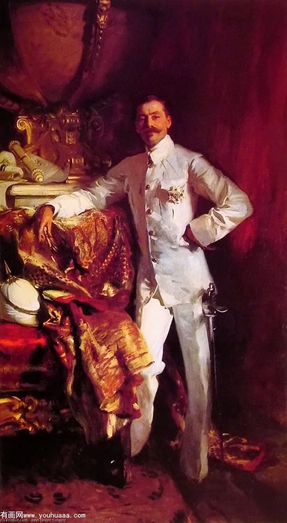 Order Paintings Reproductions Sir Frank Swettenham, 1904 by John Singer Sargent (1856-1925, Italy) | ArtsDot.com