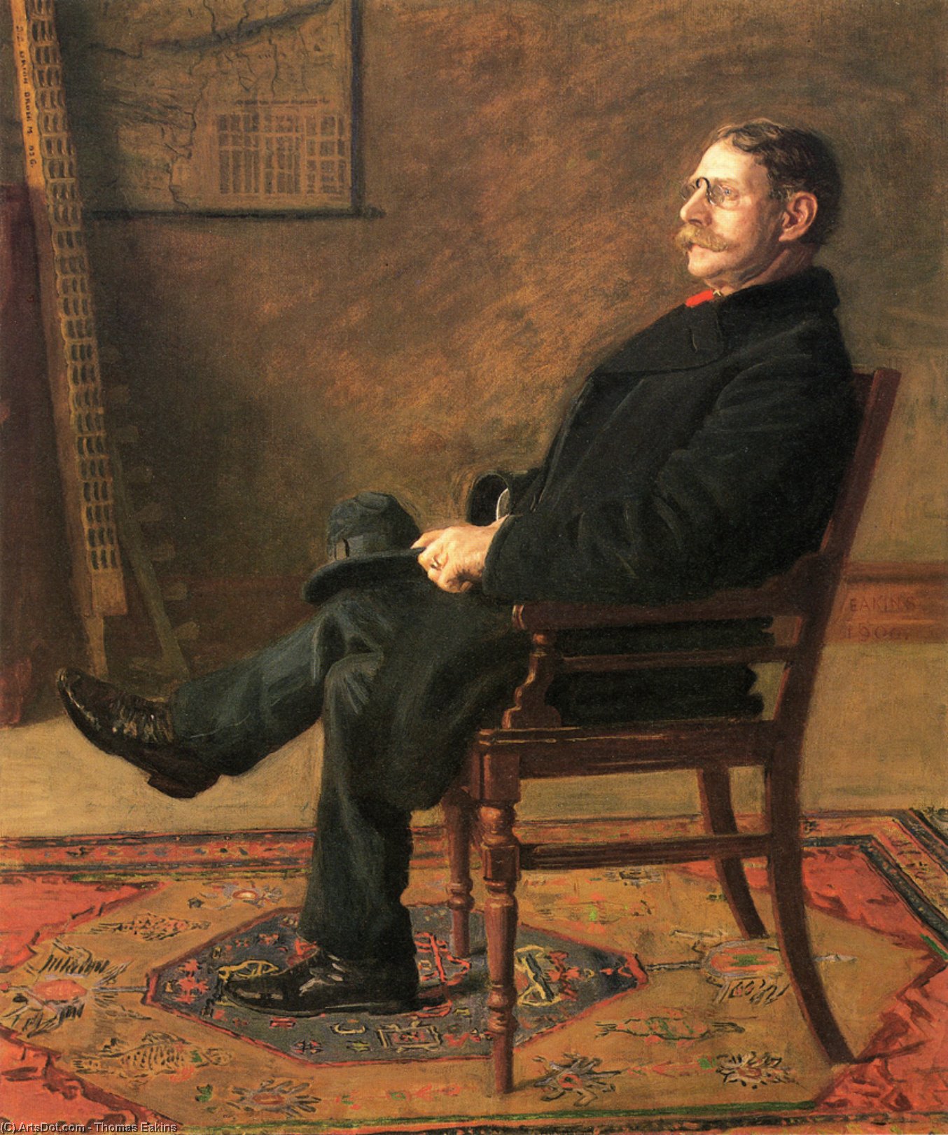 Order Oil Painting Replica Frank Jay St. John, 1900 by Thomas Eakins (1844-1916, United States) | ArtsDot.com