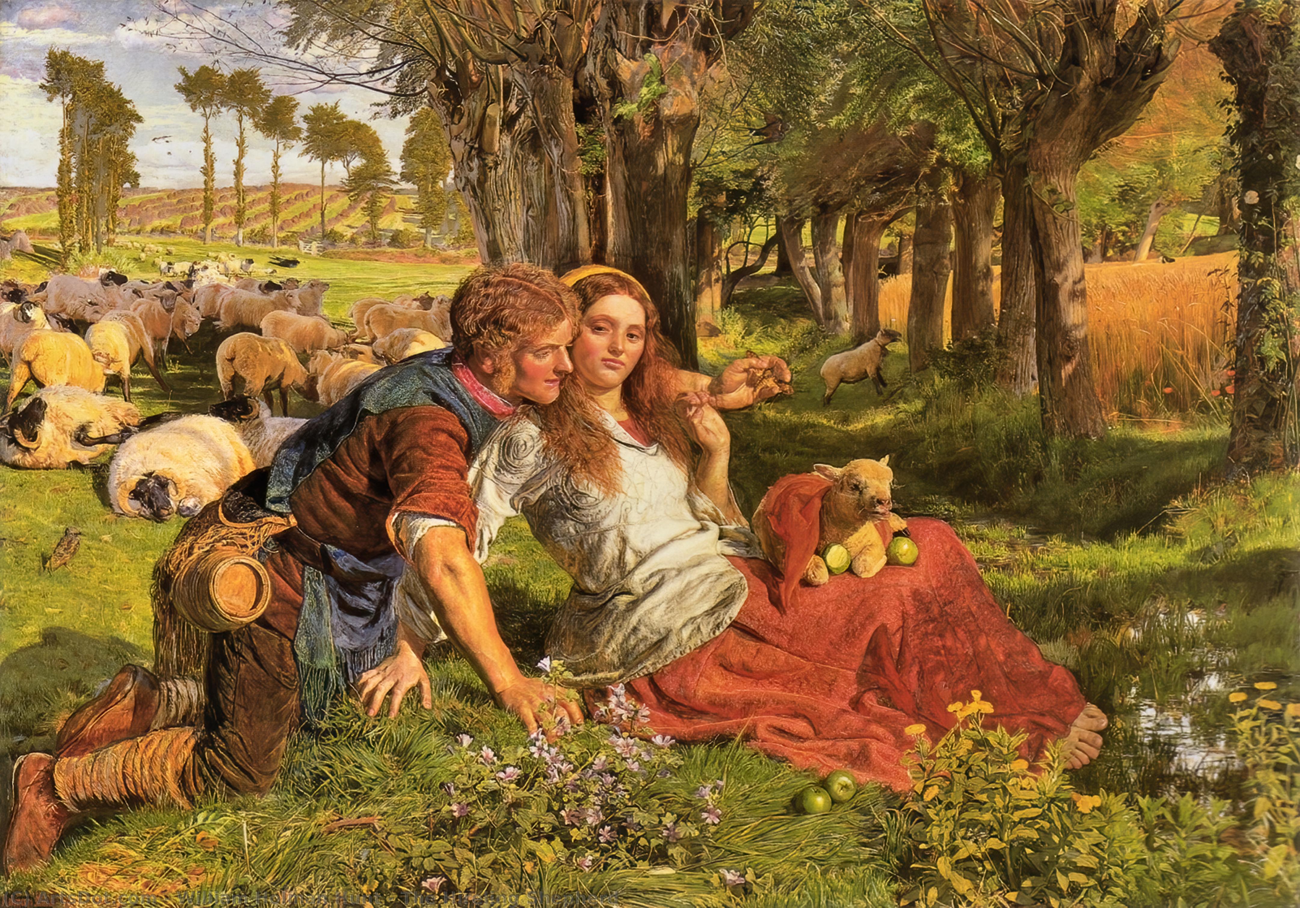 Order Oil Painting Replica The Hireling Shepherd, 1851 by William Holman Hunt (1827-1910, United Kingdom) | ArtsDot.com