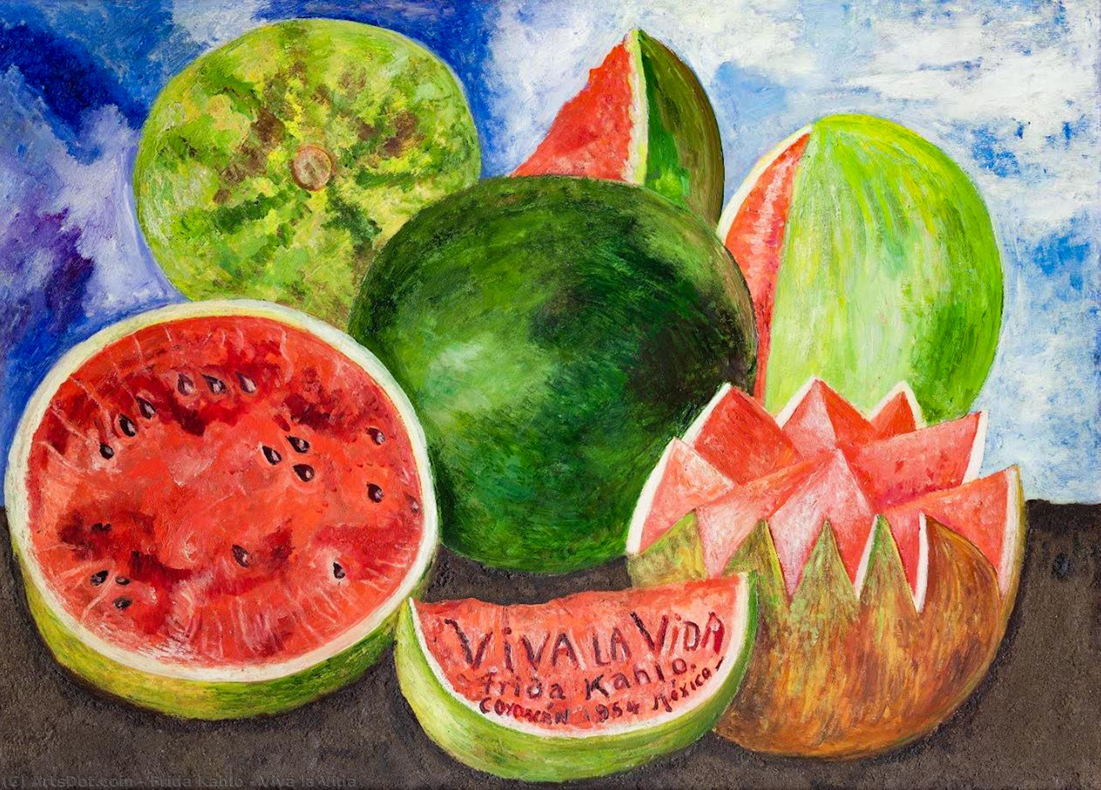Buy Museum Art Reproductions Viva la Vida, 1954 by Frida Kahlo (Inspired By) (1907-1954, Mexico) | ArtsDot.com